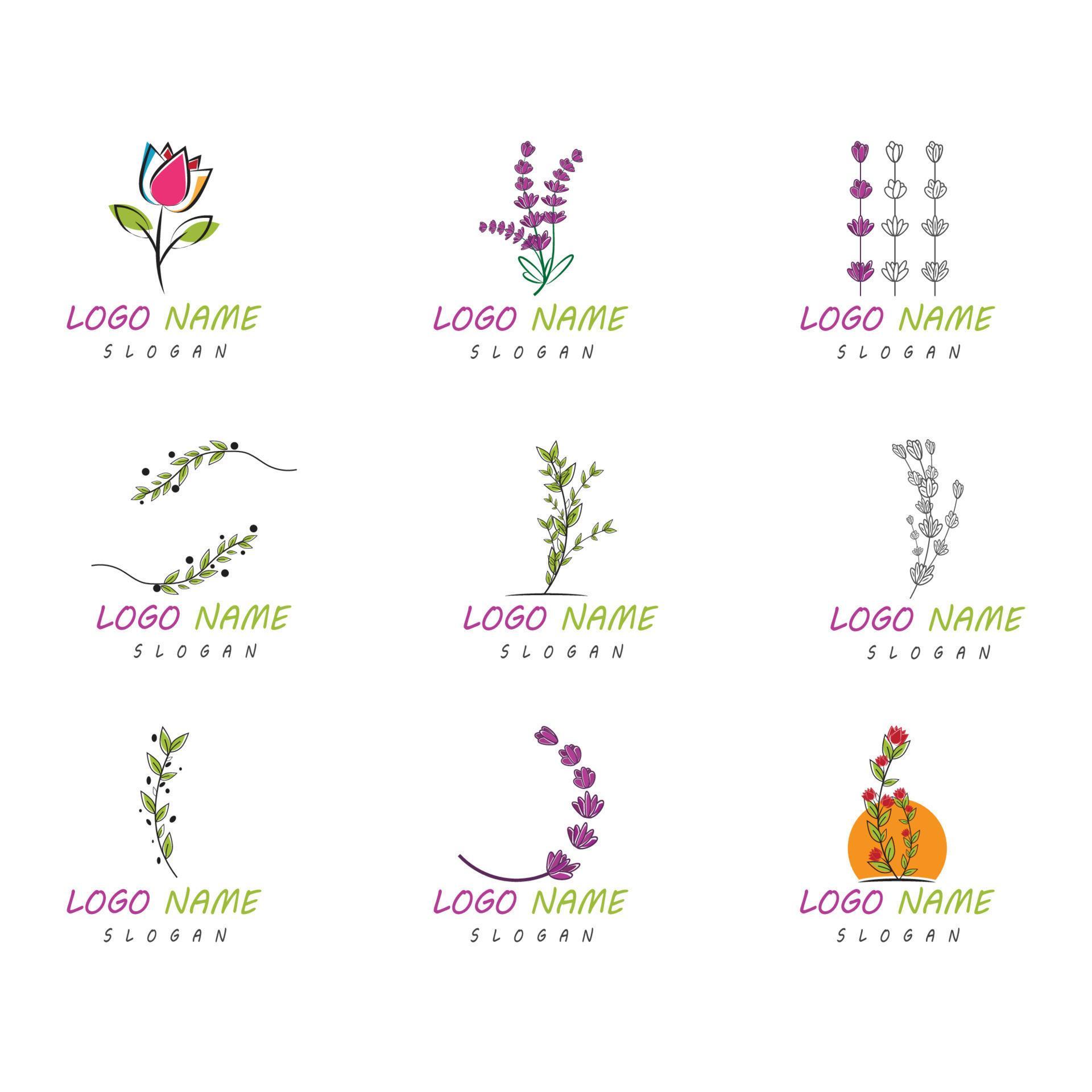 Beauty Florist Botanical Flower Vector Design Stock Free