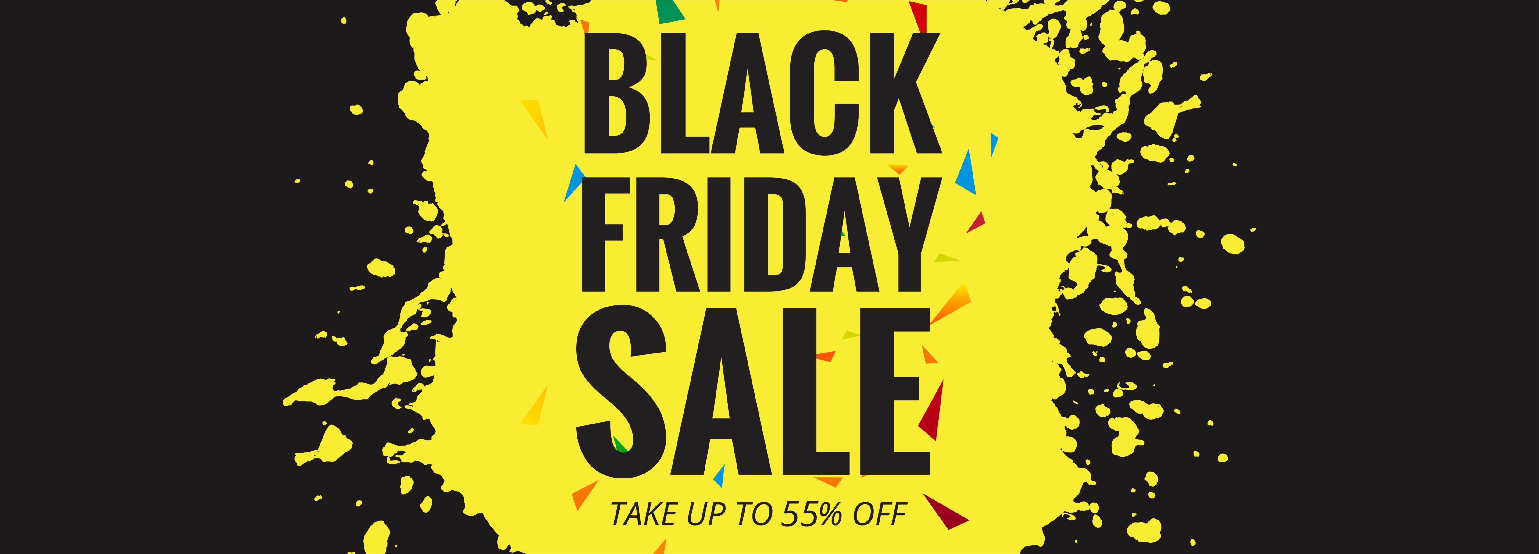 Black friday sale banner layout design vector illustration Free Vector