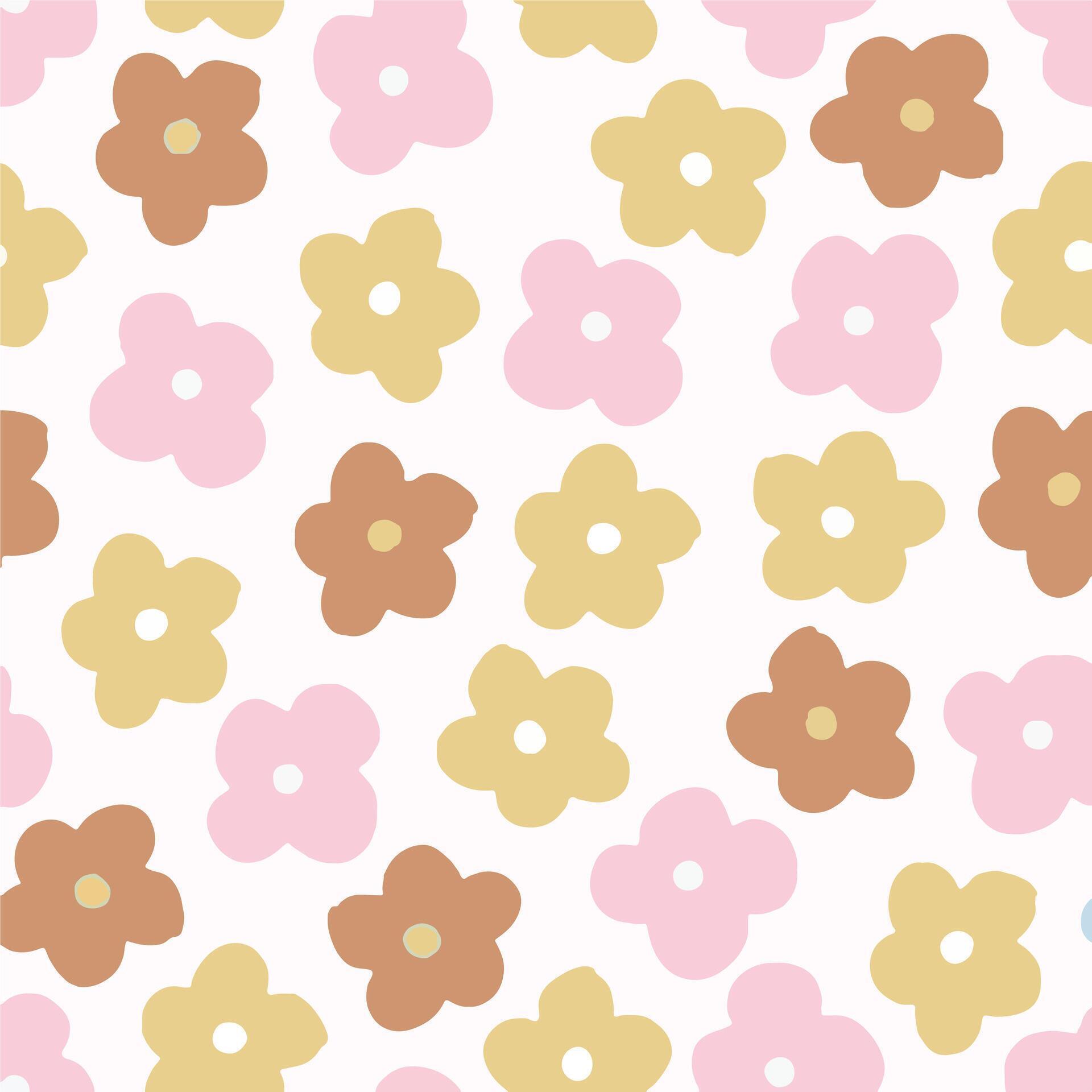 Cute floral flowers seamless pattern design Stock Free