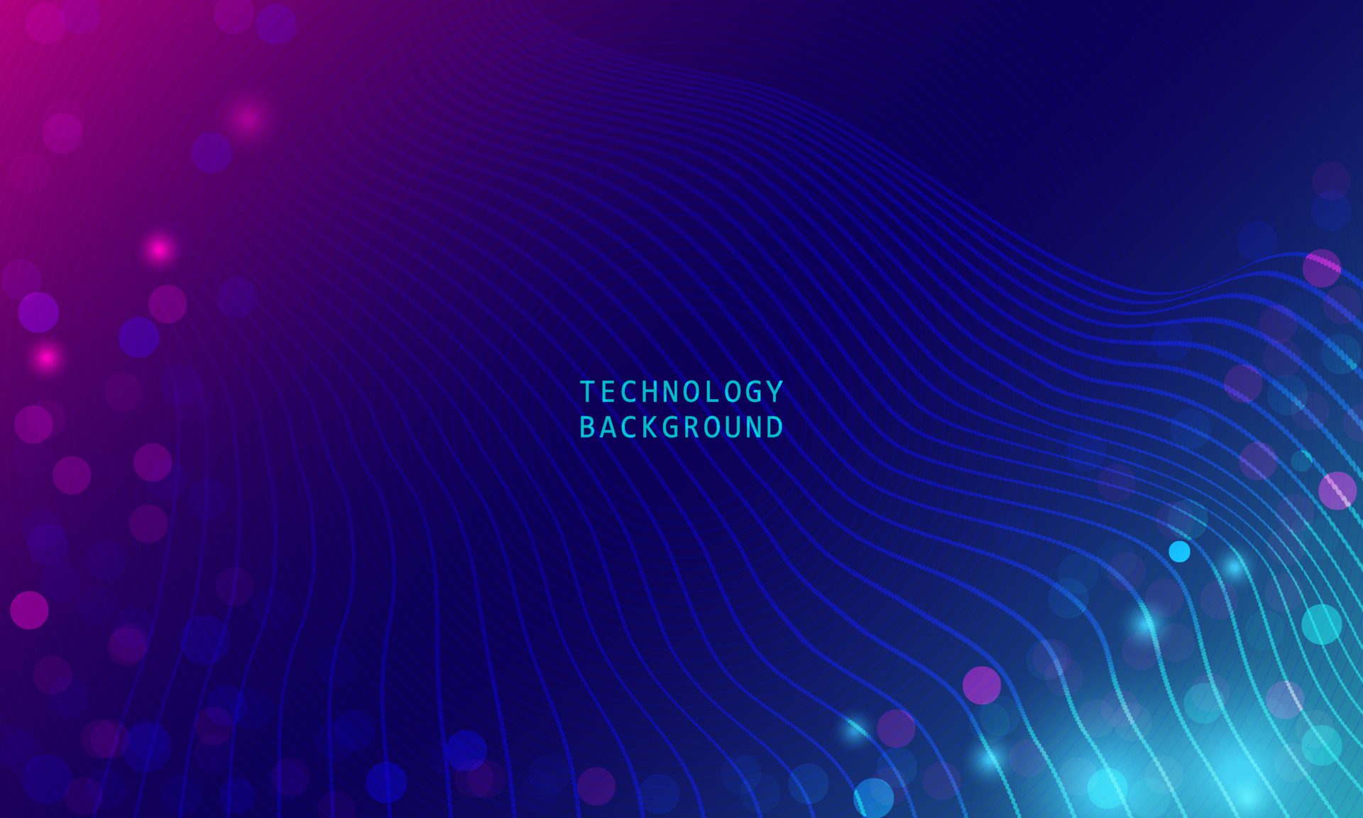 Wave of particles on blue background. abstract technology particles mesh background. Free Vector