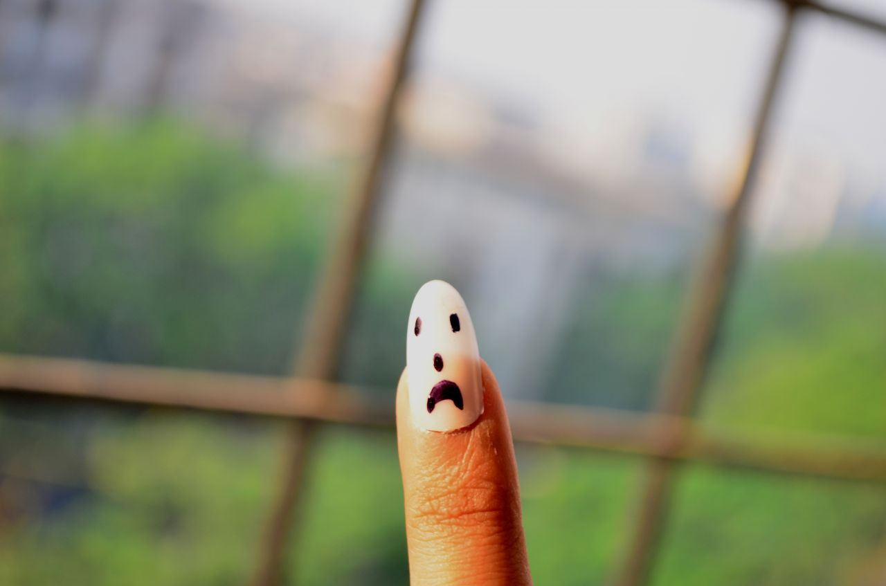 Sad Nail Art Stock Free