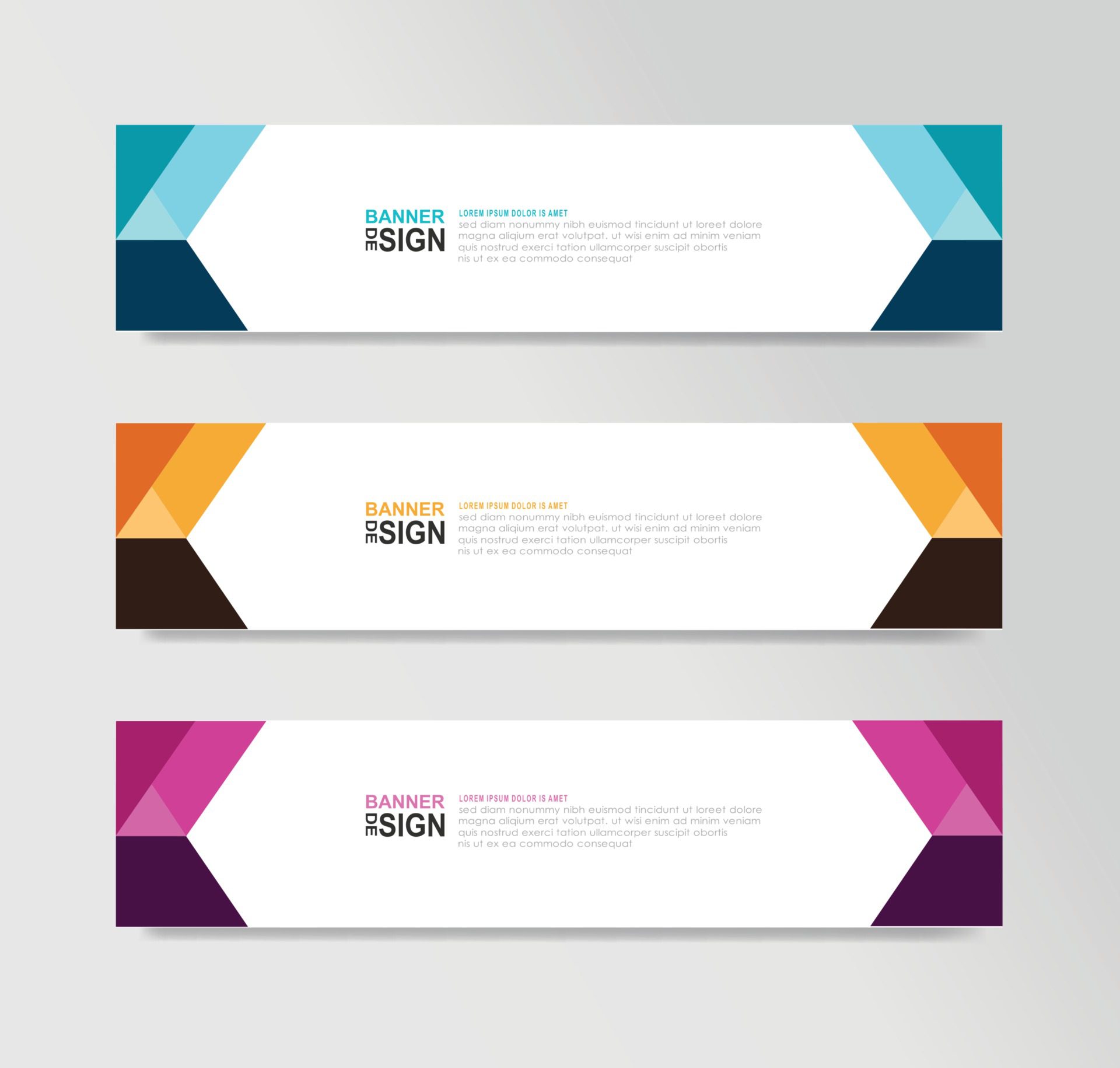 Vector Abstract Banner Design Web Template Free Vector