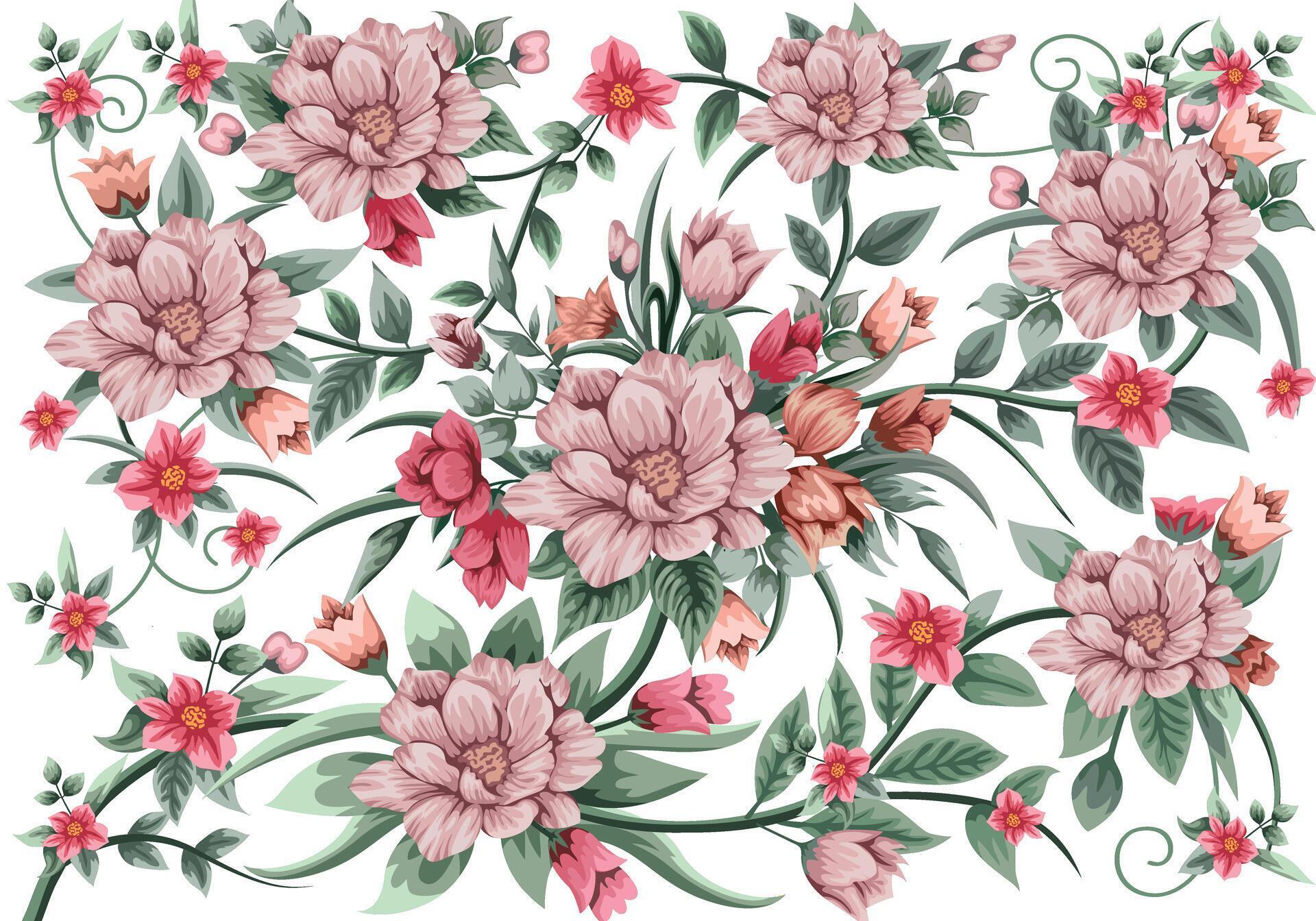 Flower ornamental pattern for design element. Stock Free