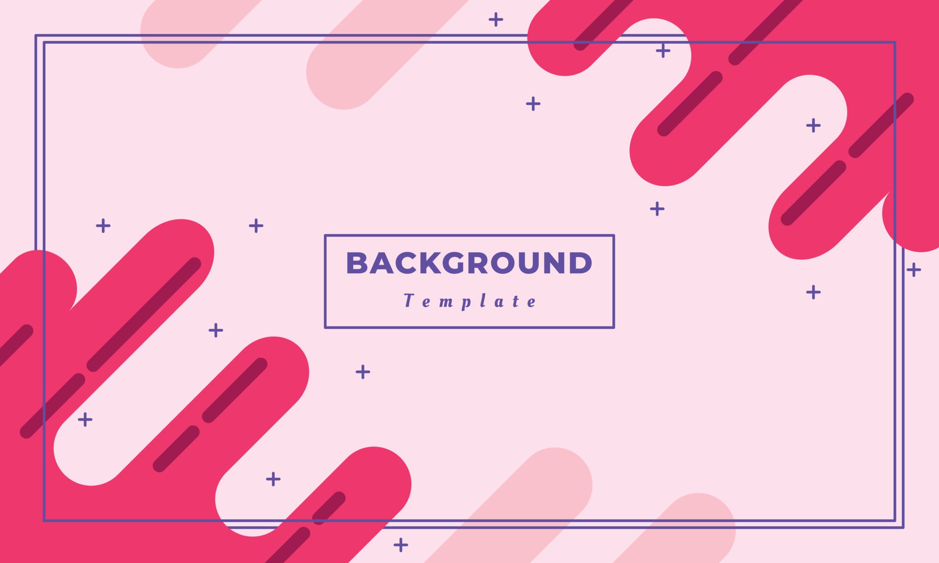 Pink geometric shape background template copy space for landing page, banner, or poster Free Vector