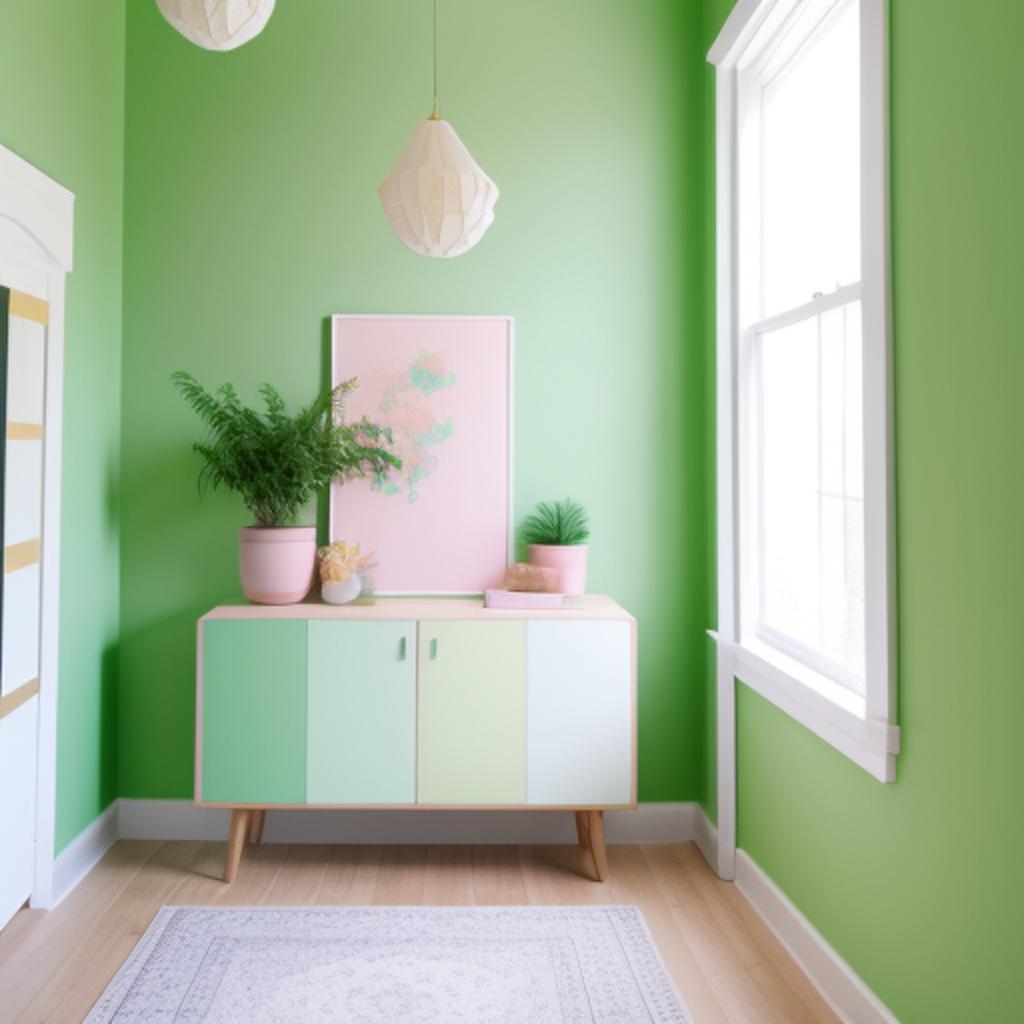 Background, pastel green wall by @ai_generated