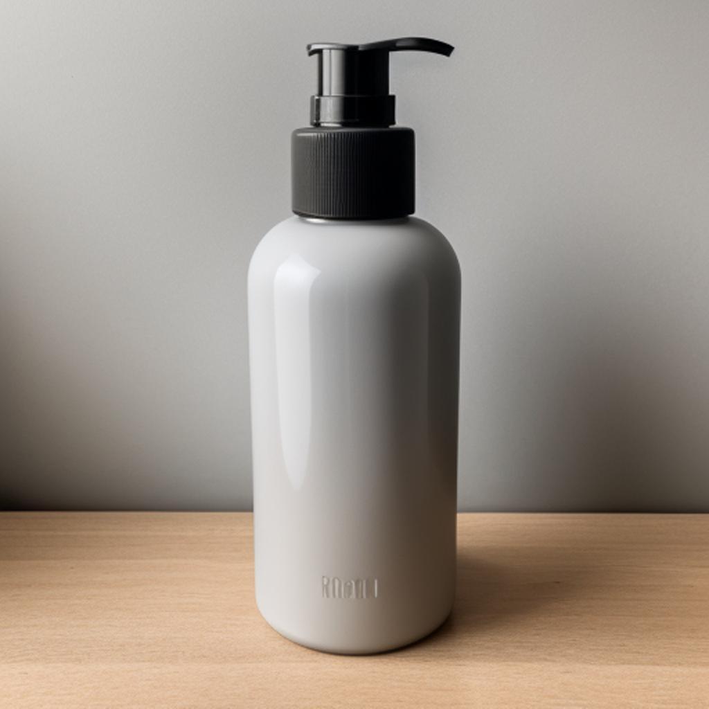 
									Plain grey shampoo bottle by @ai_generated