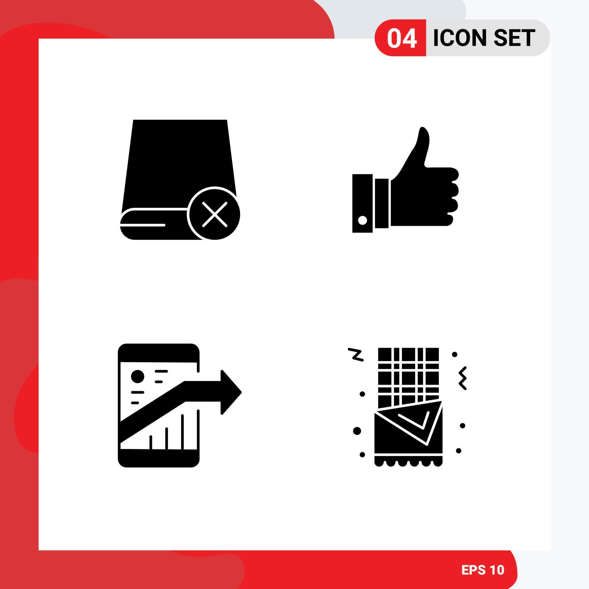 Modern Set of 4 Solid Glyphs Pictograph of computers arrow gadget remarks marketing Editable Vector Design Elements Stock Free