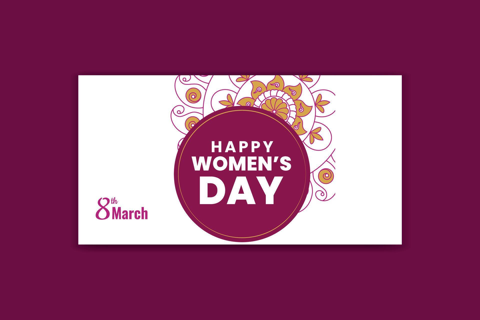 women’s day social media flower design template Stock Free