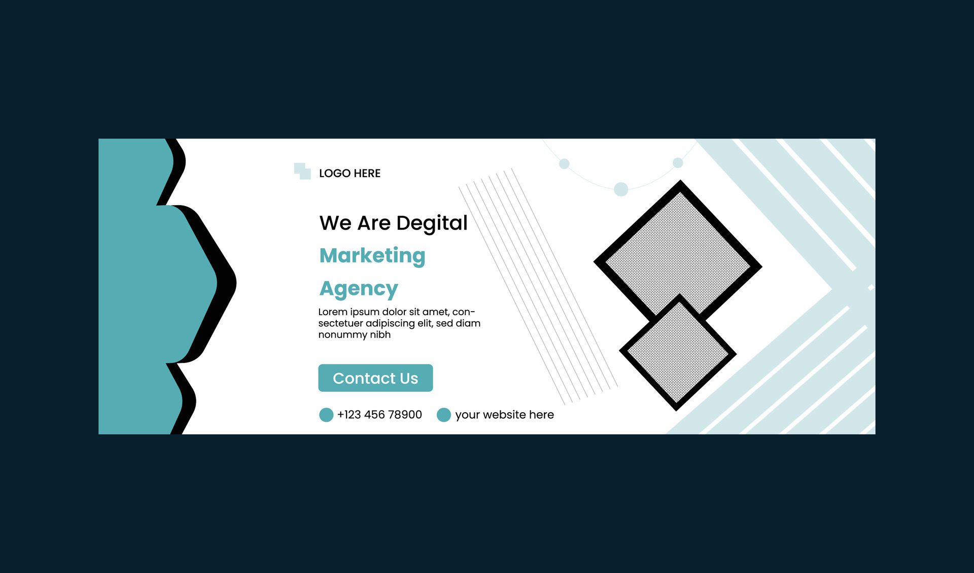 DIGITAL MARKETING WEB BANNER Free Vector