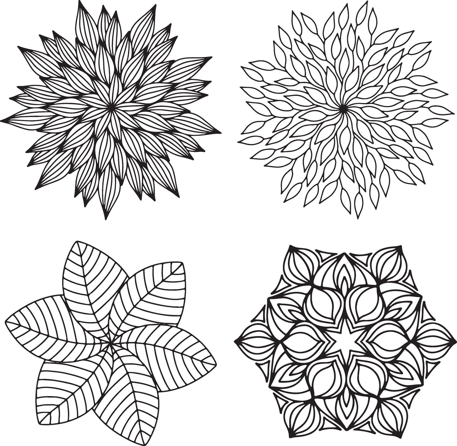 Circular pattern in form of mandala for Henna, Mehndi, tattoo, decoration. Decorative ornament in ethnic oriental style. Coloring book page. Free Vector