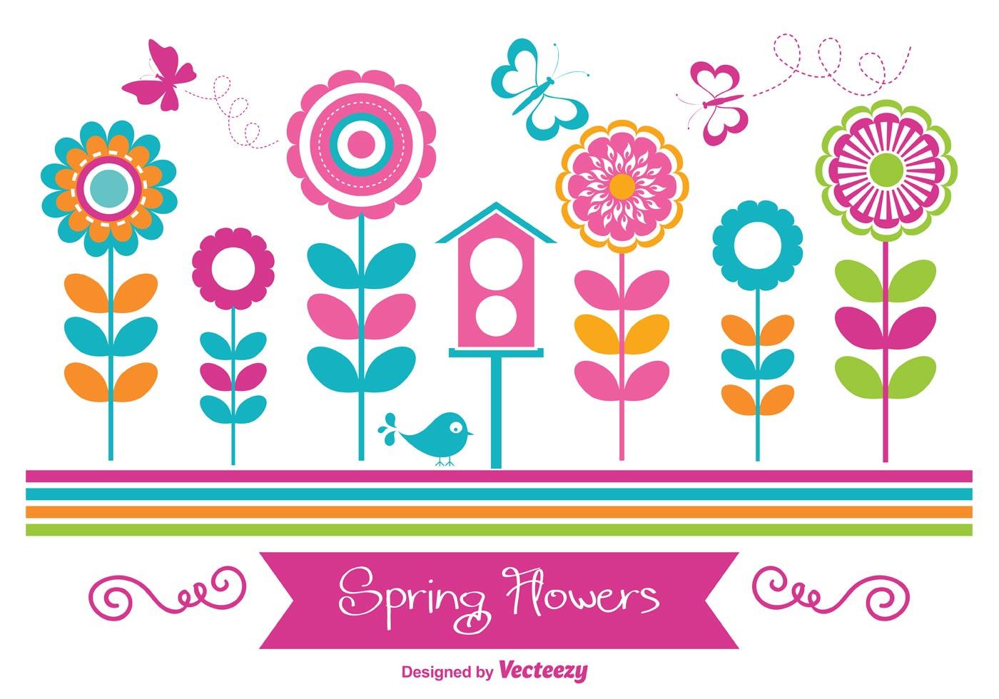 Colorful Spring Flowers Stock Free and Free SVG