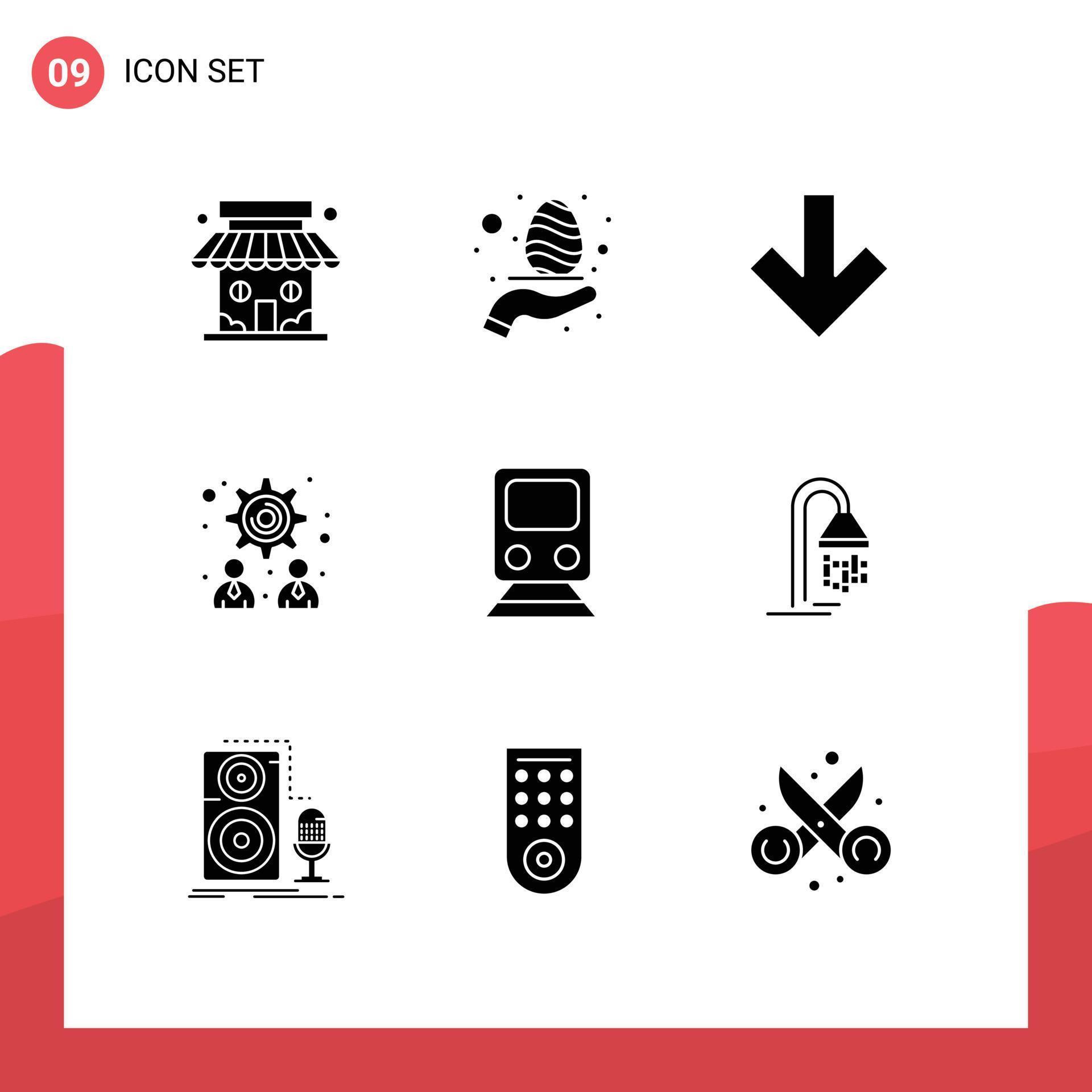 9 Creative Icons Modern Signs and Symbols of transportation railway arrow rail strategy Editable Vector Design Elements Stock Free