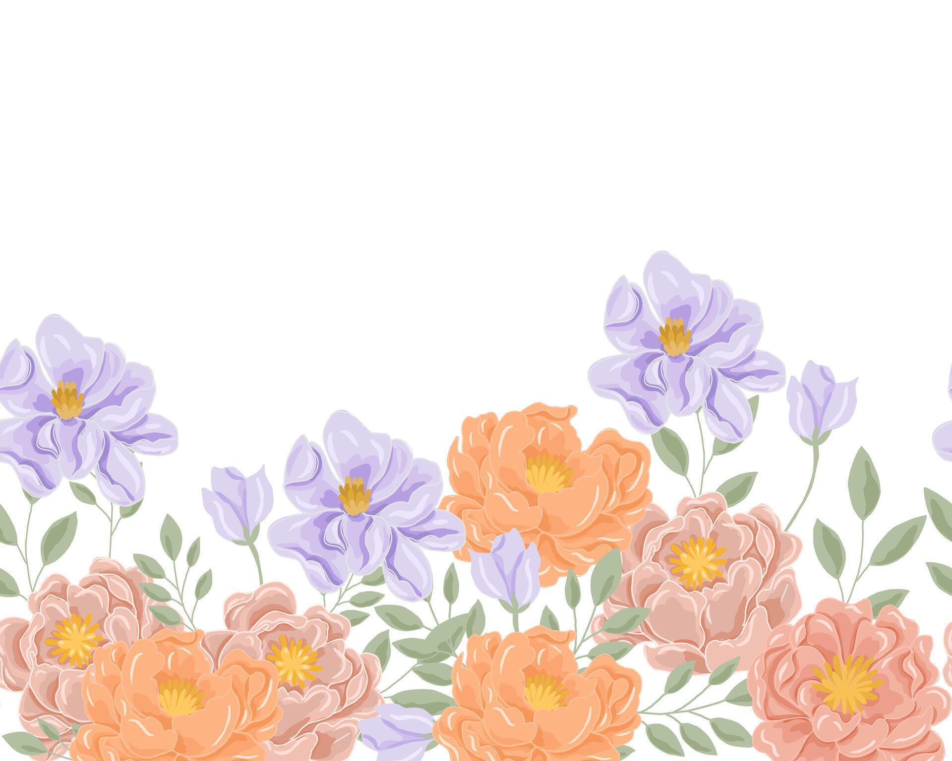 Pastel Orange and Purple Rose Flower Background Stock Free