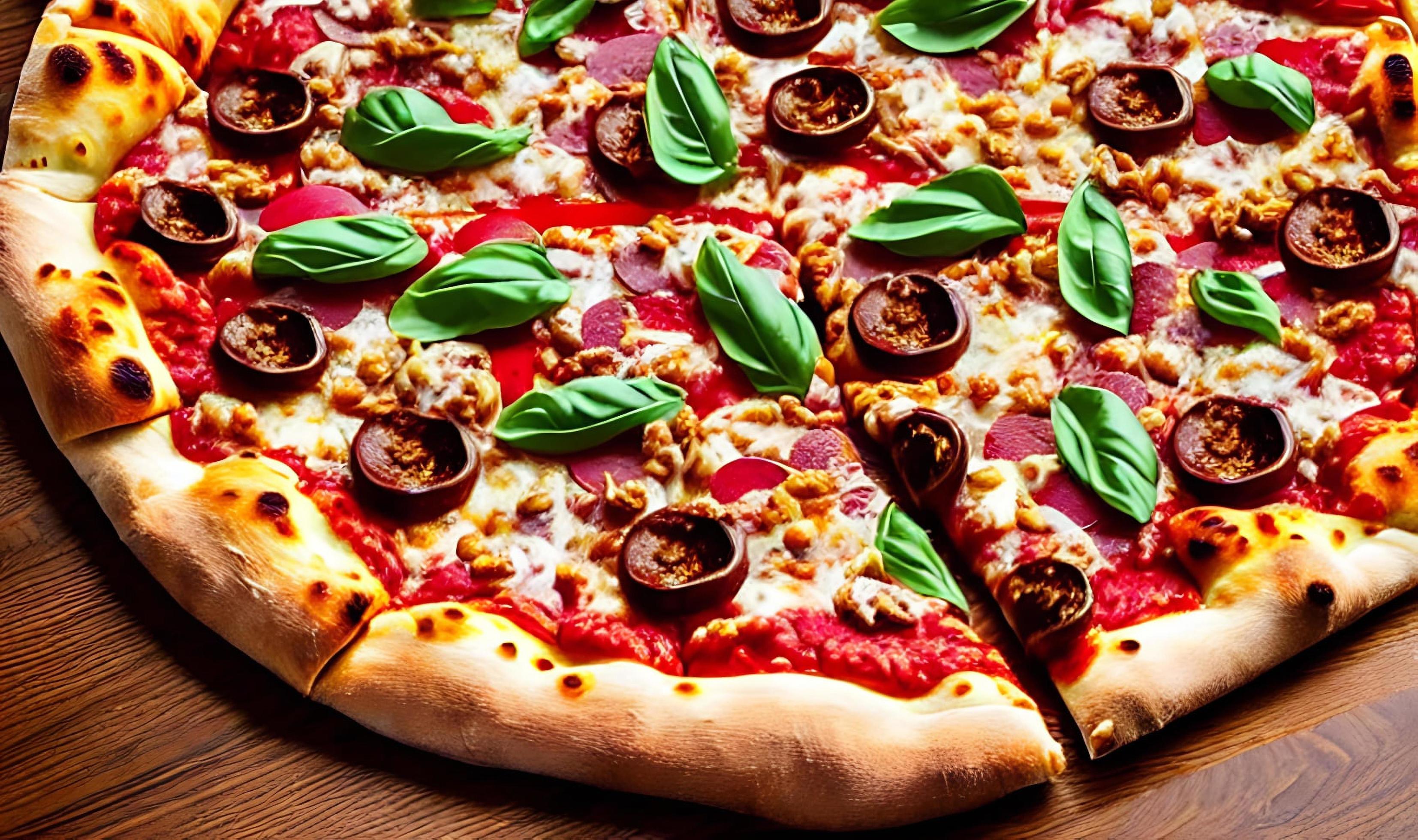 Pizza. Traditional Italian cuisine fast food. Stock Free