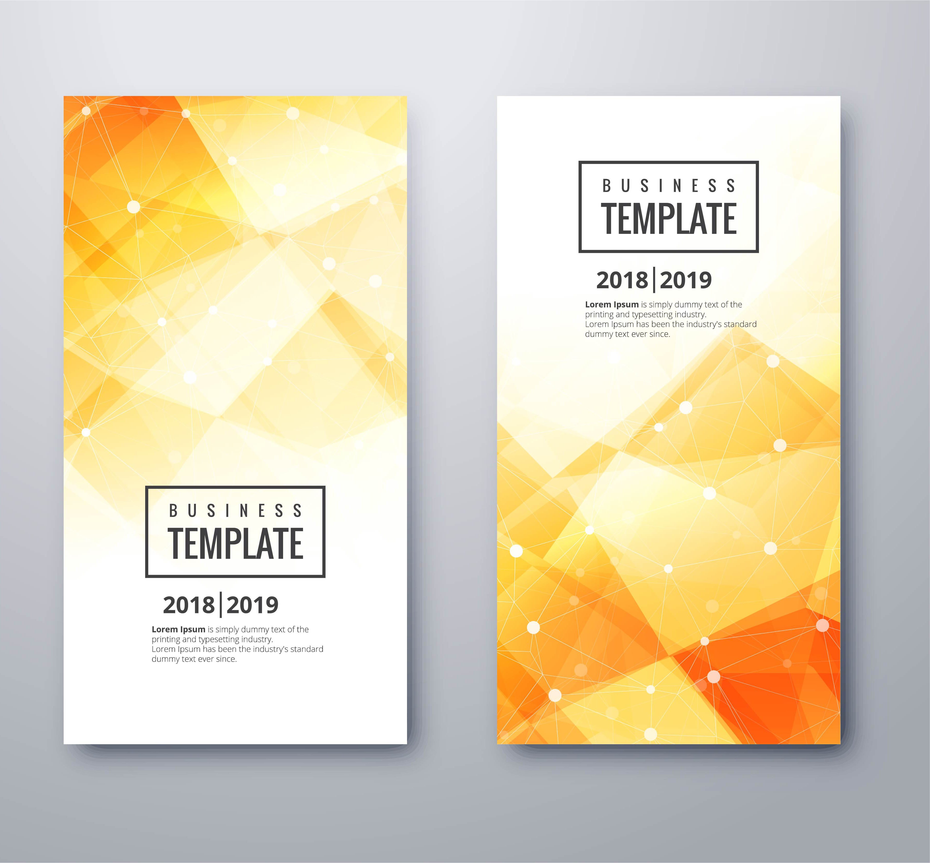 Abstract polygon business banner template set design Free Vector