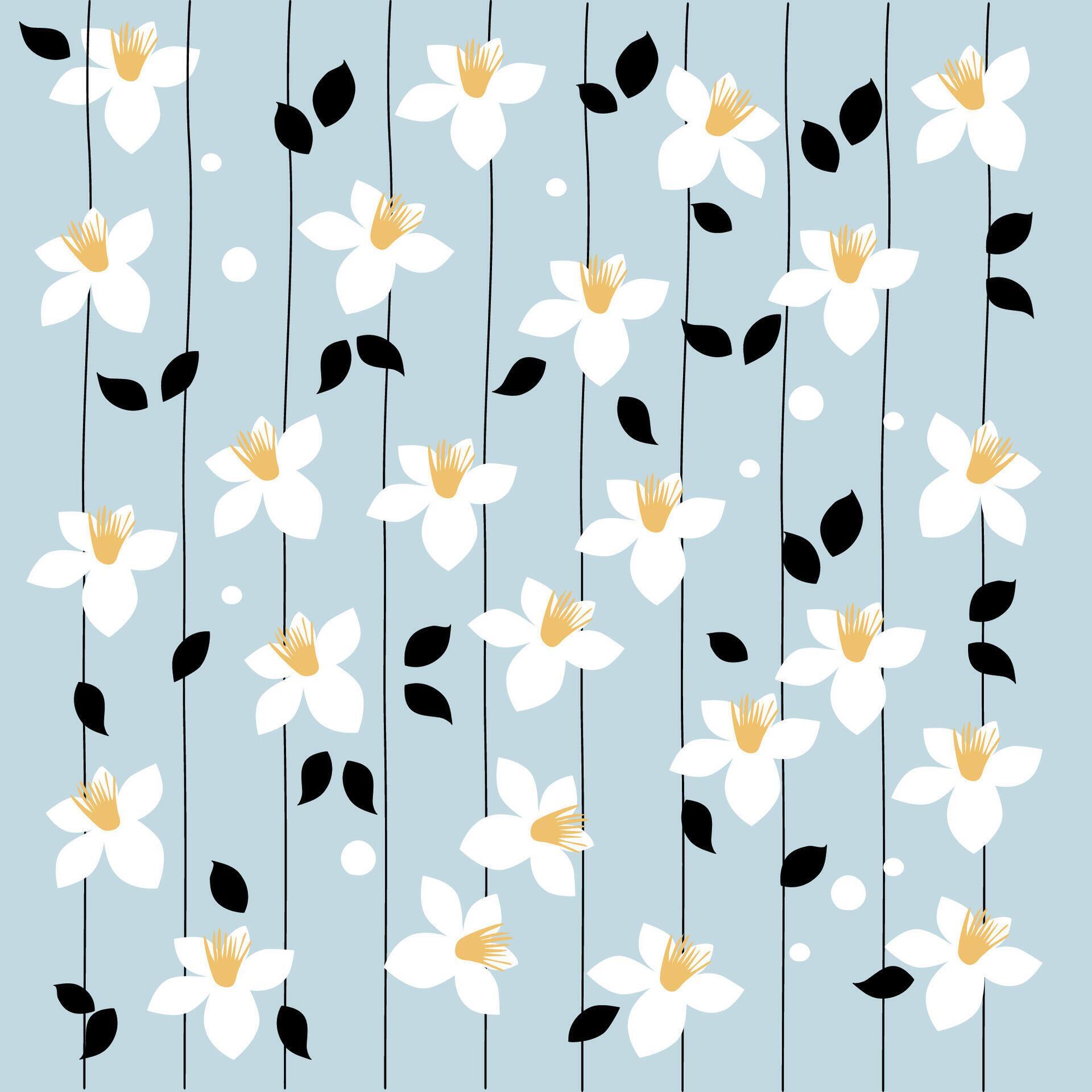 Hand drawn abstract flowers pattern for fabric, textile, wallpaper Stock Free