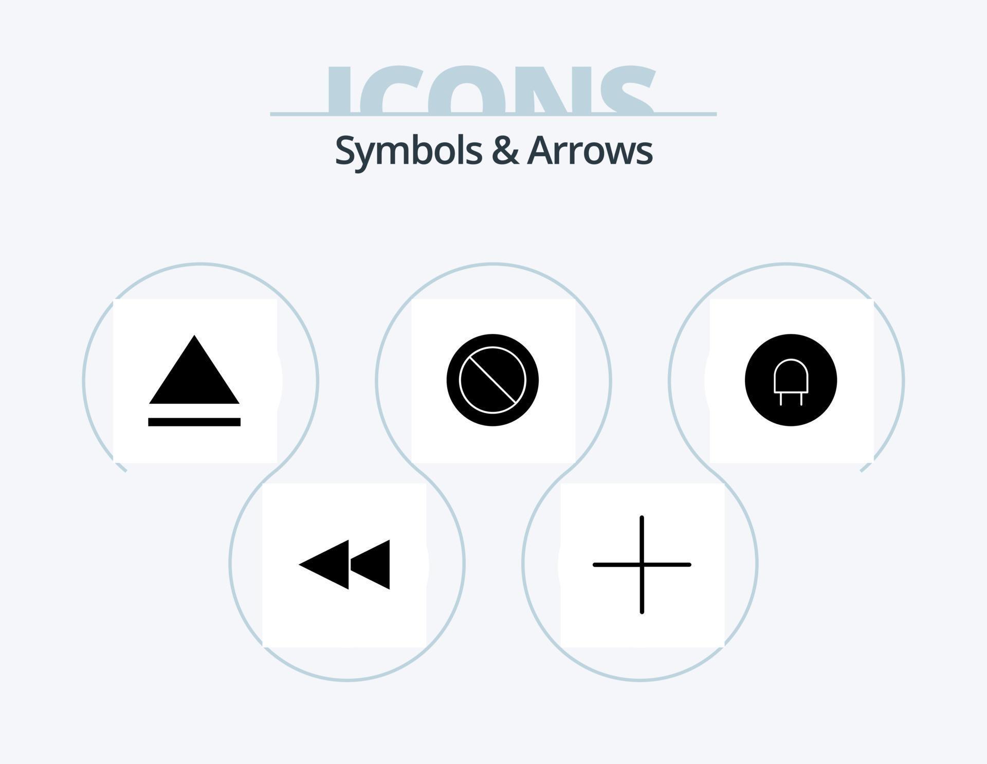 Symbols and Arrows Glyph Icon Pack 5 Icon Design. . sign. Stock Free