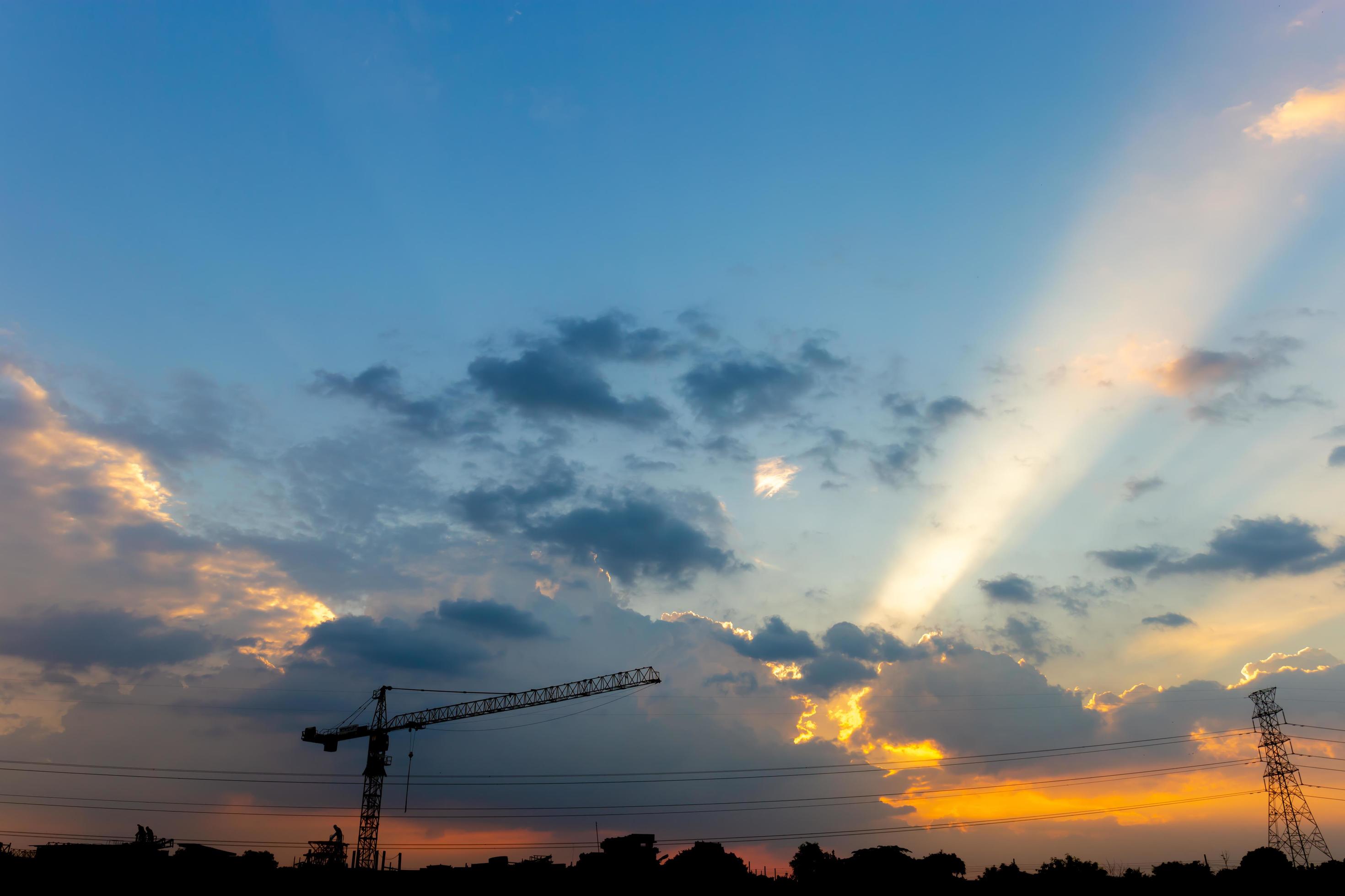 Beautiful sunrise sunset sky for background Stock Free