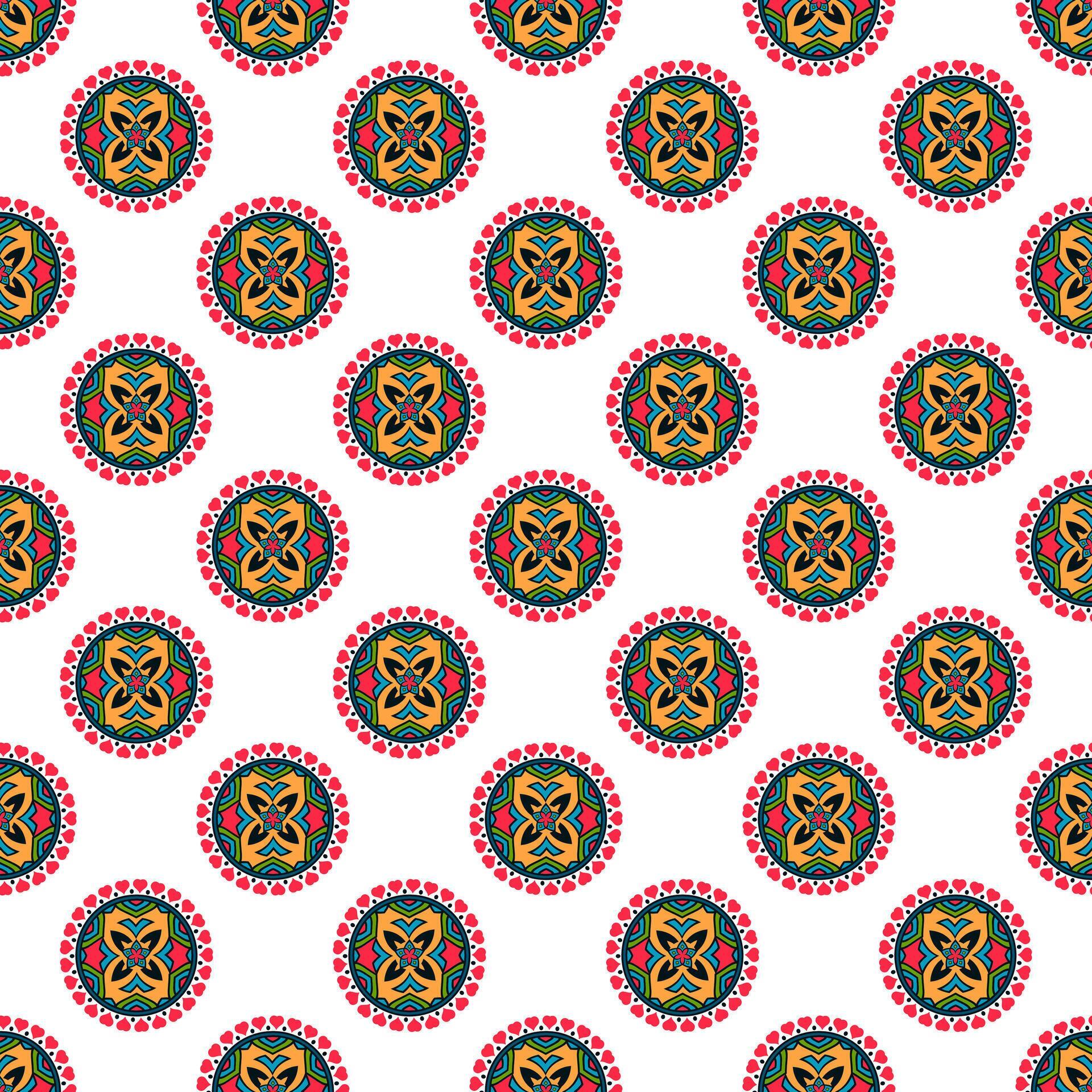 Seamless pattern flower mandala Stock Free