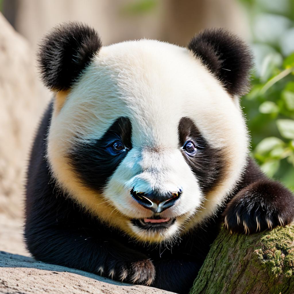 Cute baby panda by by @ai_generated