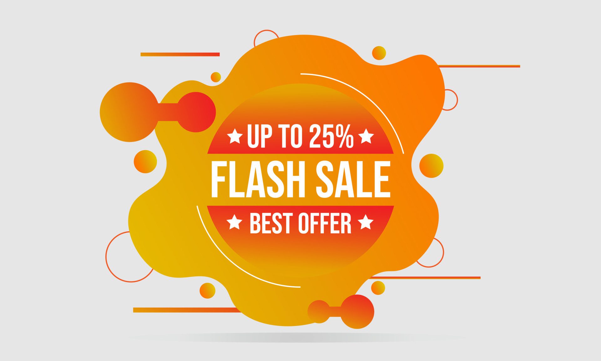 flash sale banner for business promotion Free Vector