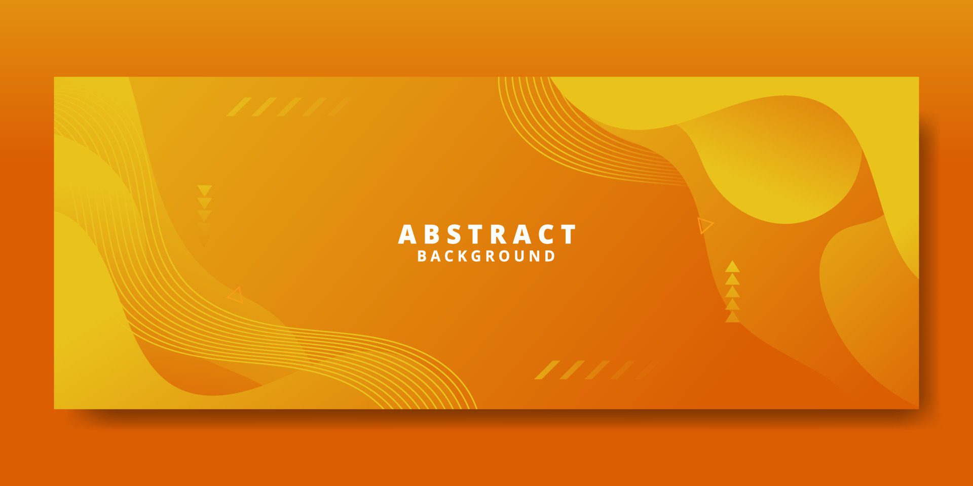 Abstract Orange Fluid Wave Banner Template Free Vector