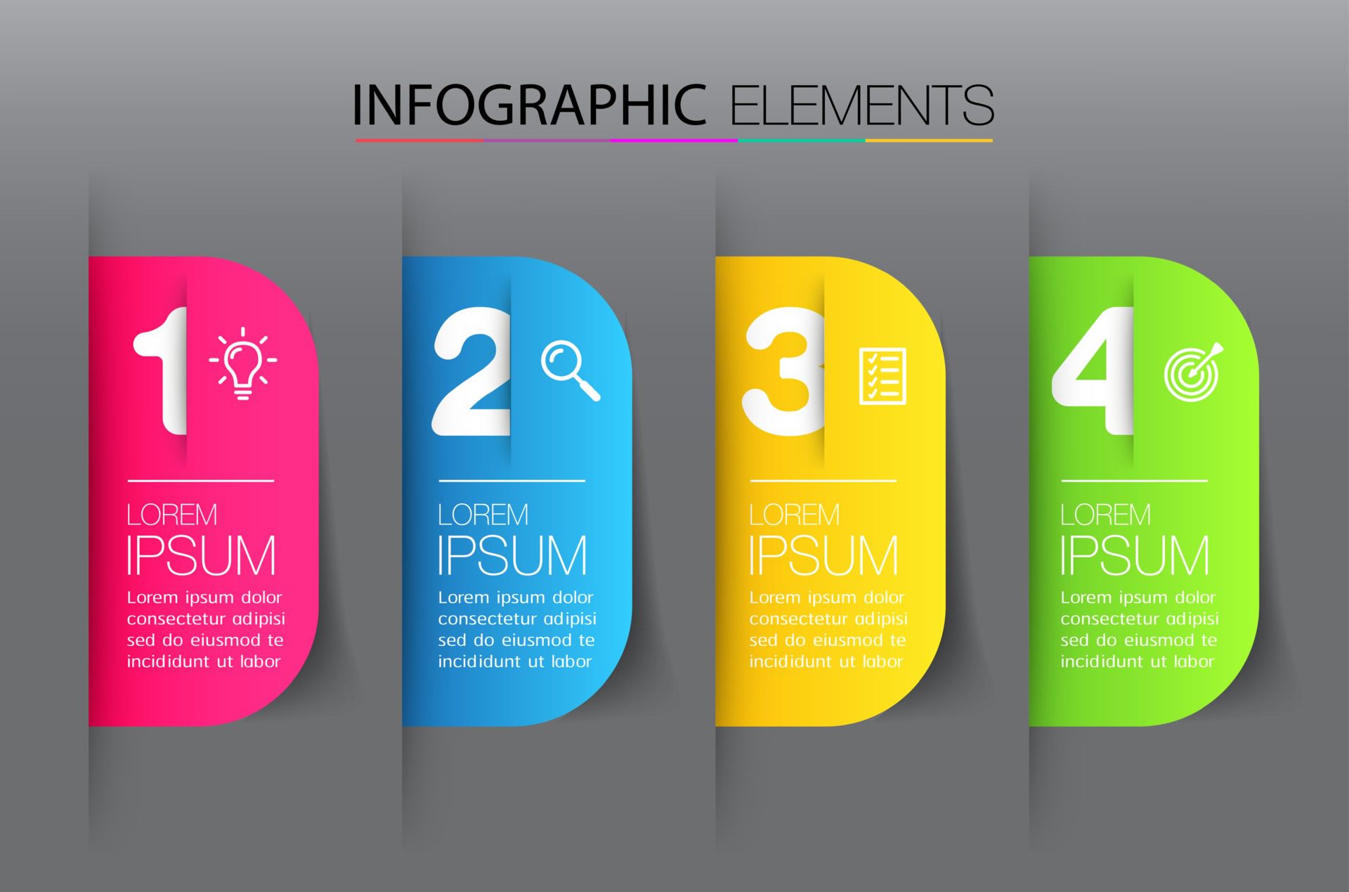 modern infographic text box template, infographics banner Free Vector