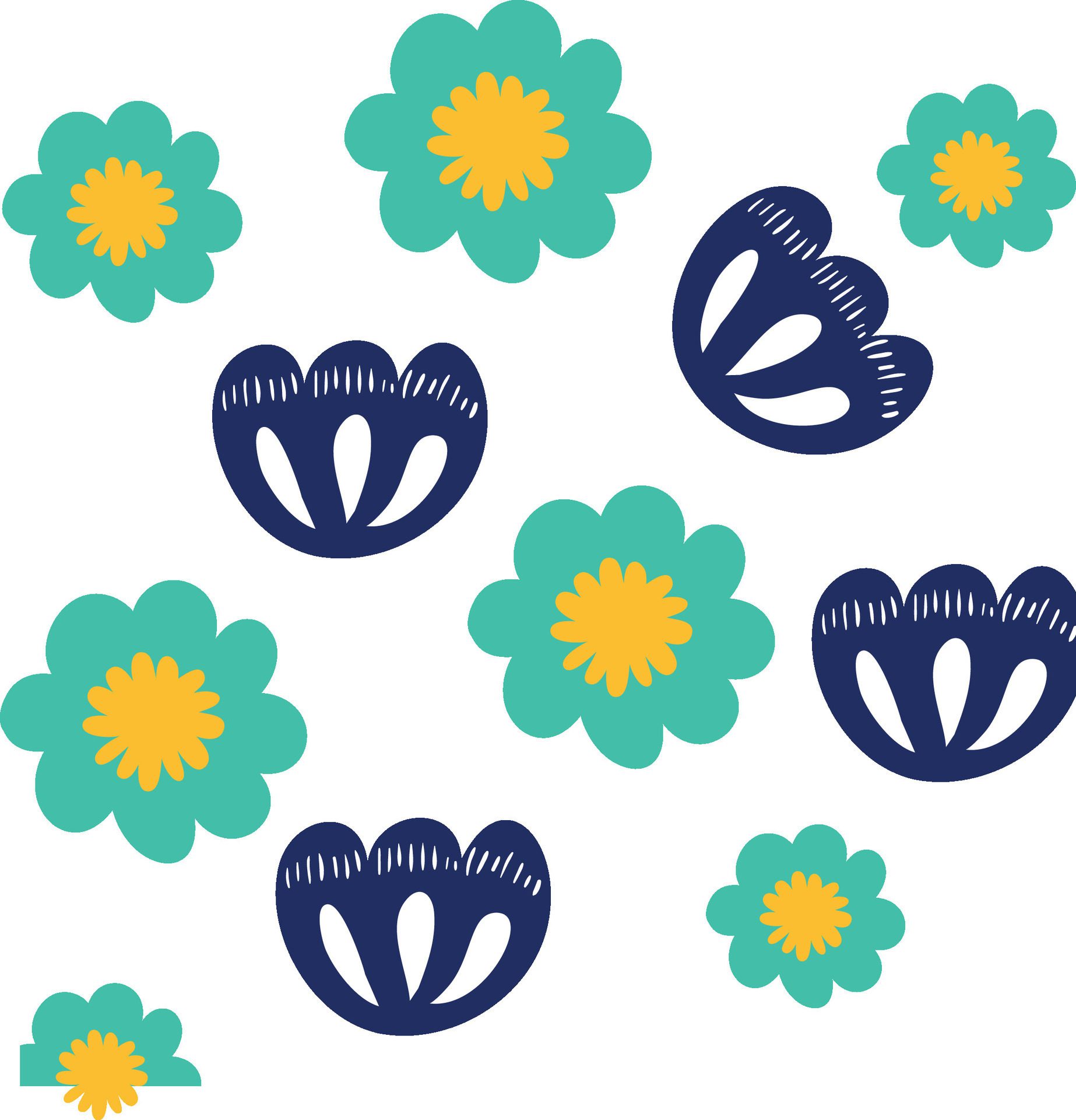 Flora Pattern Design illustration Free Vector