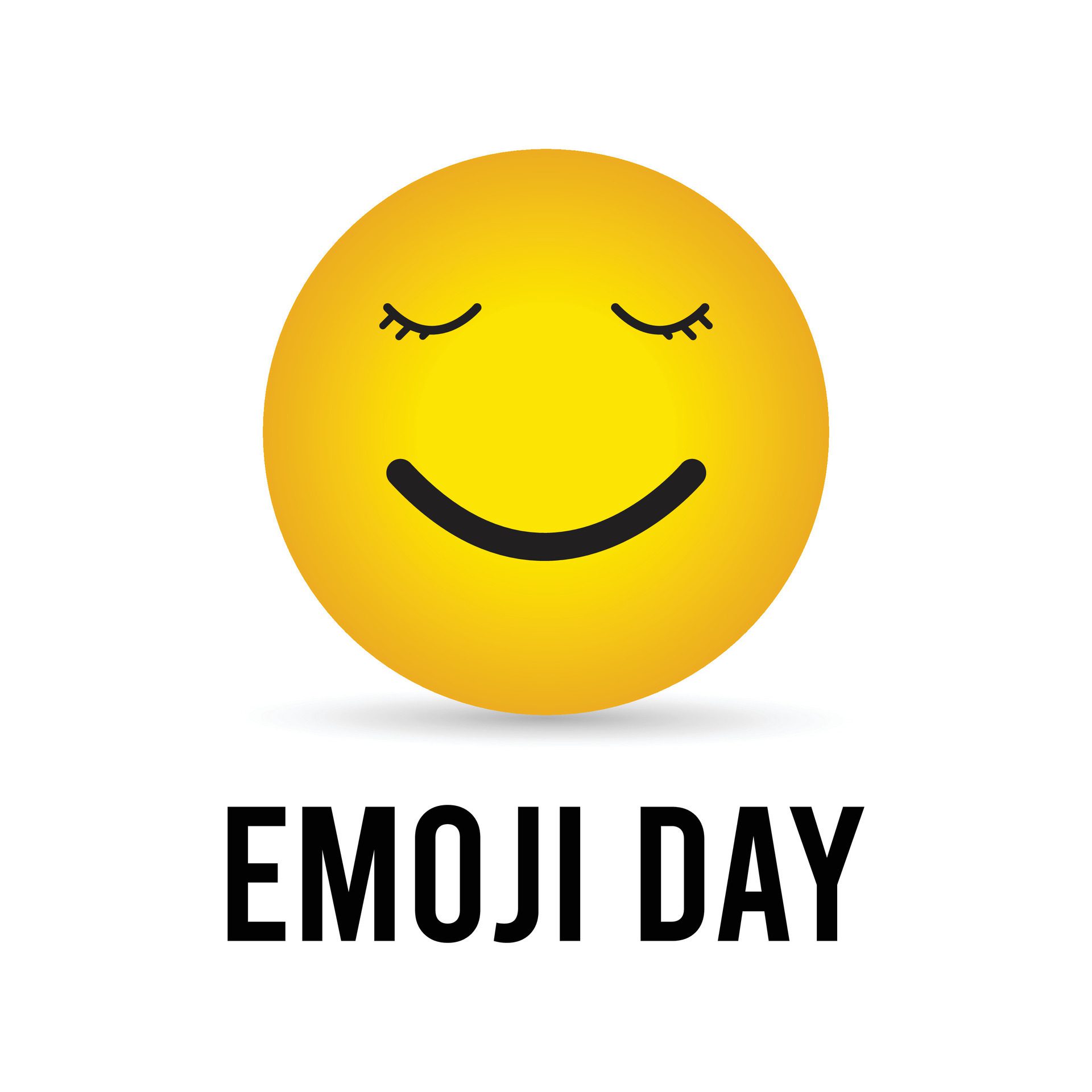 World Emoji Day observed every year in July. Template for background, banner, card, poster with text inscription. Free Vector