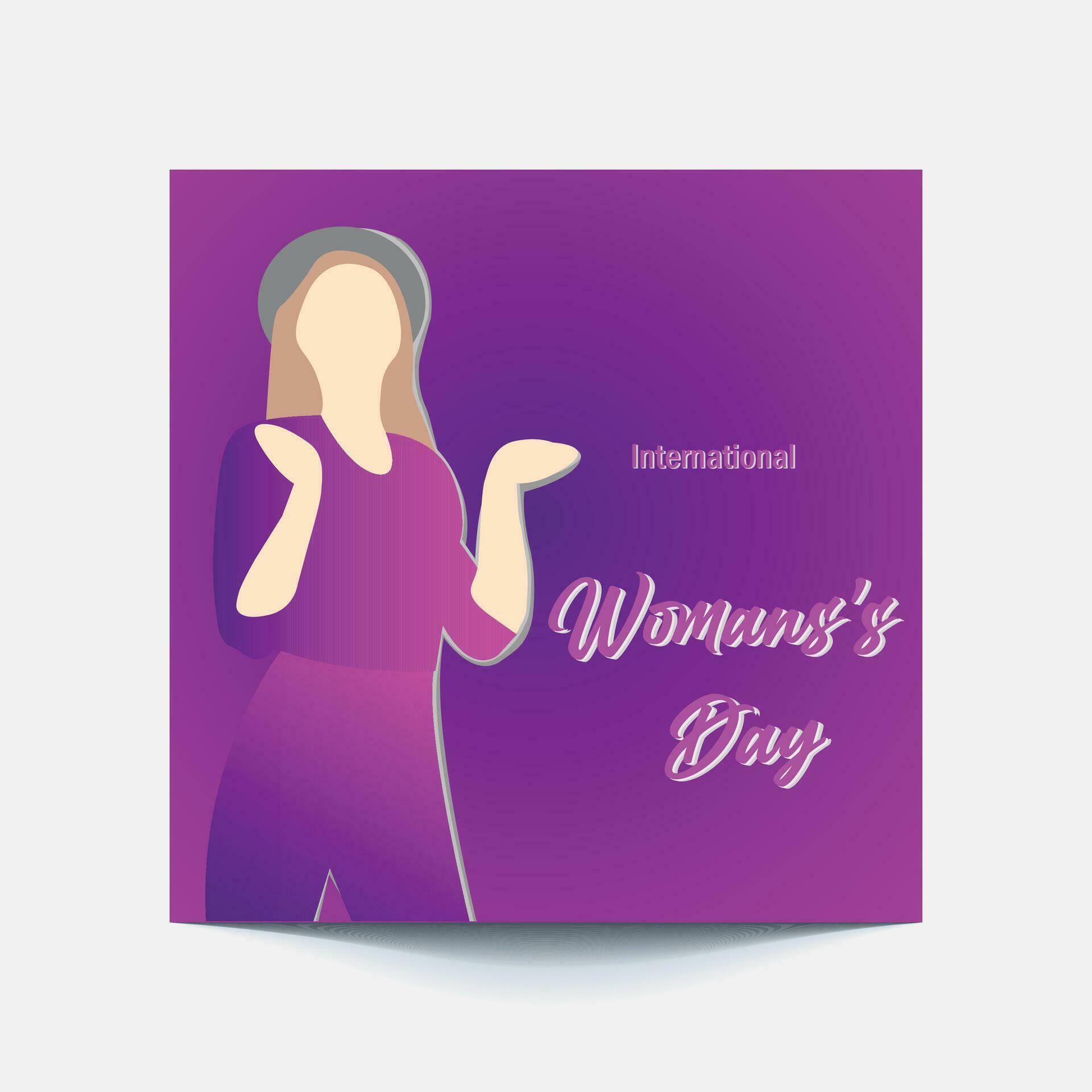 International Women’s Day 8 march with frame of flower and Paper art style. Stock Free