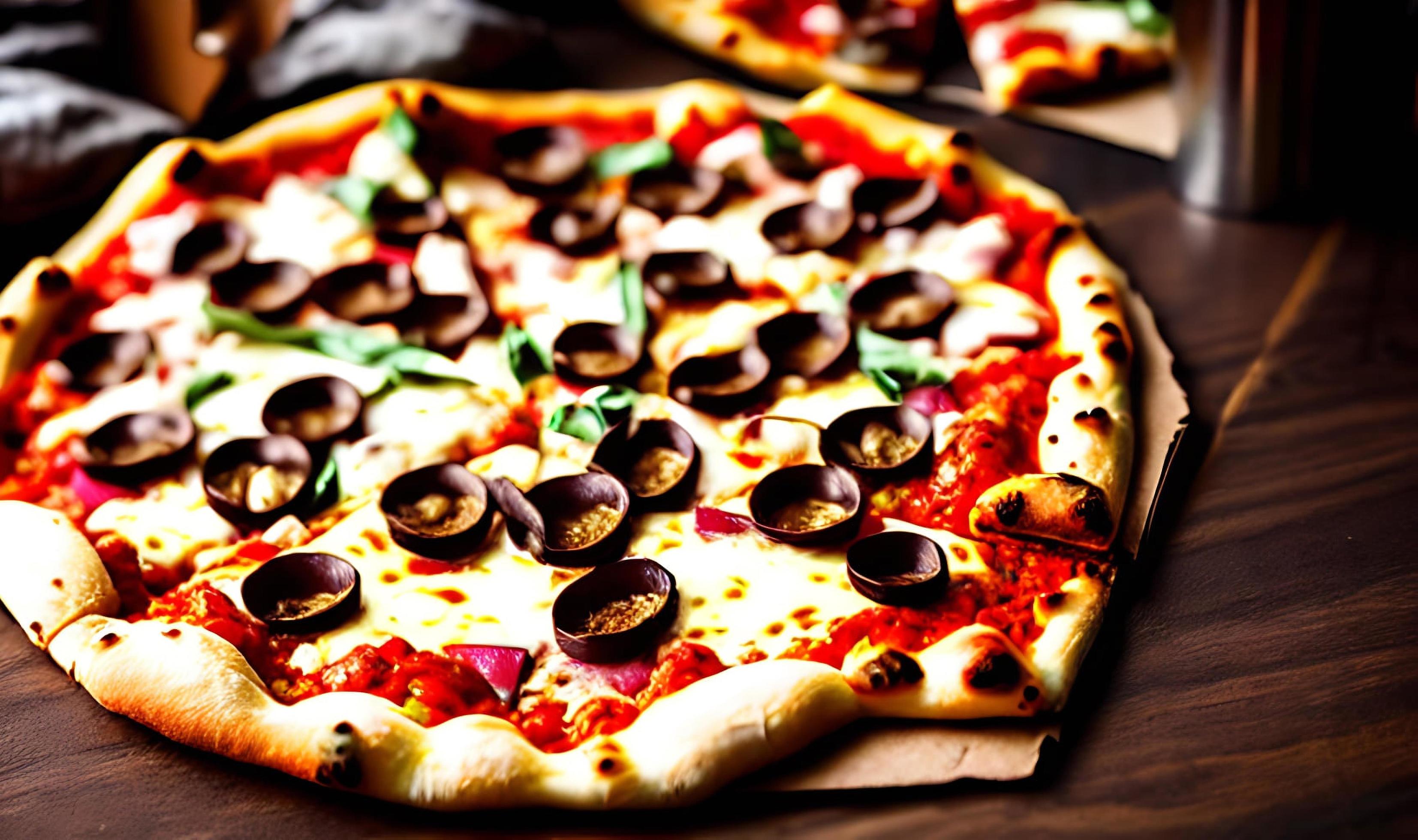 Pizza. Traditional Italian cuisine fast food. Stock Free