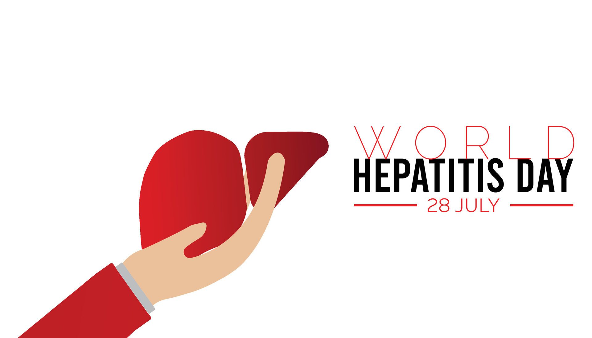 World hepatitis day observed every year in July. Template for background, banner, card, poster with text inscription. Free Vector