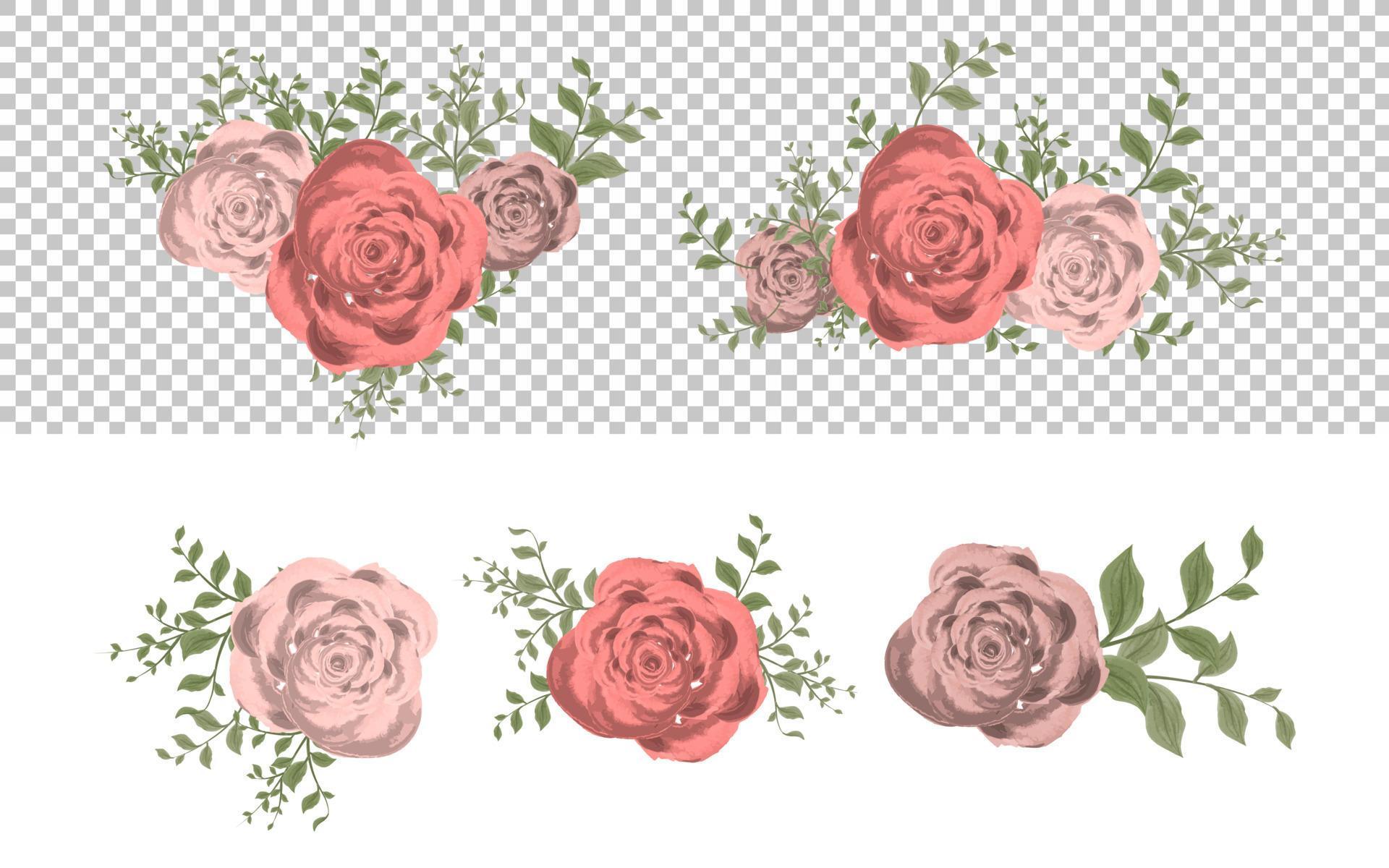 Rose flower with watercolor theme Stock Free