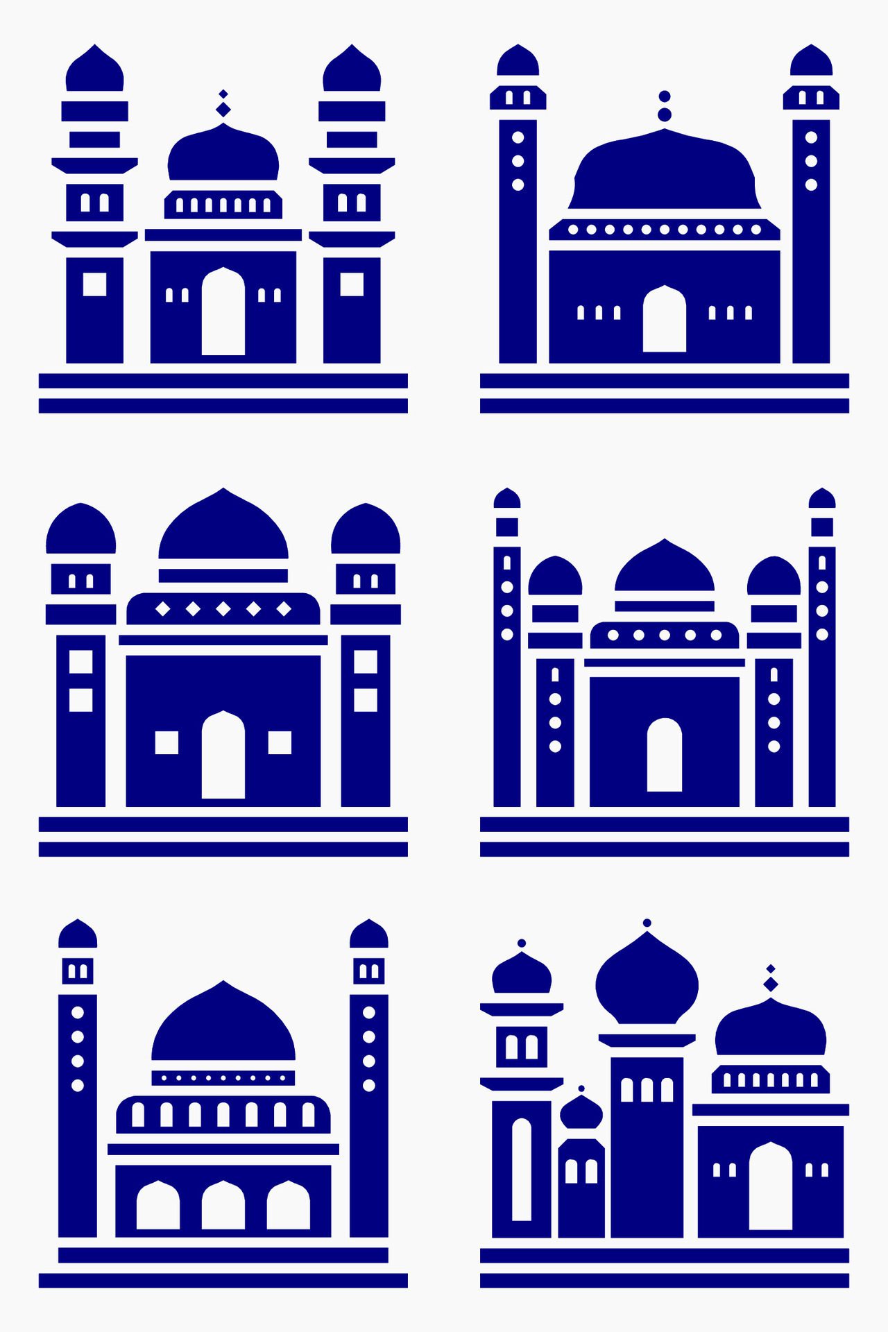 Mosque muslim pattern for decoration, background, panel, and cnc cutting Free Vector