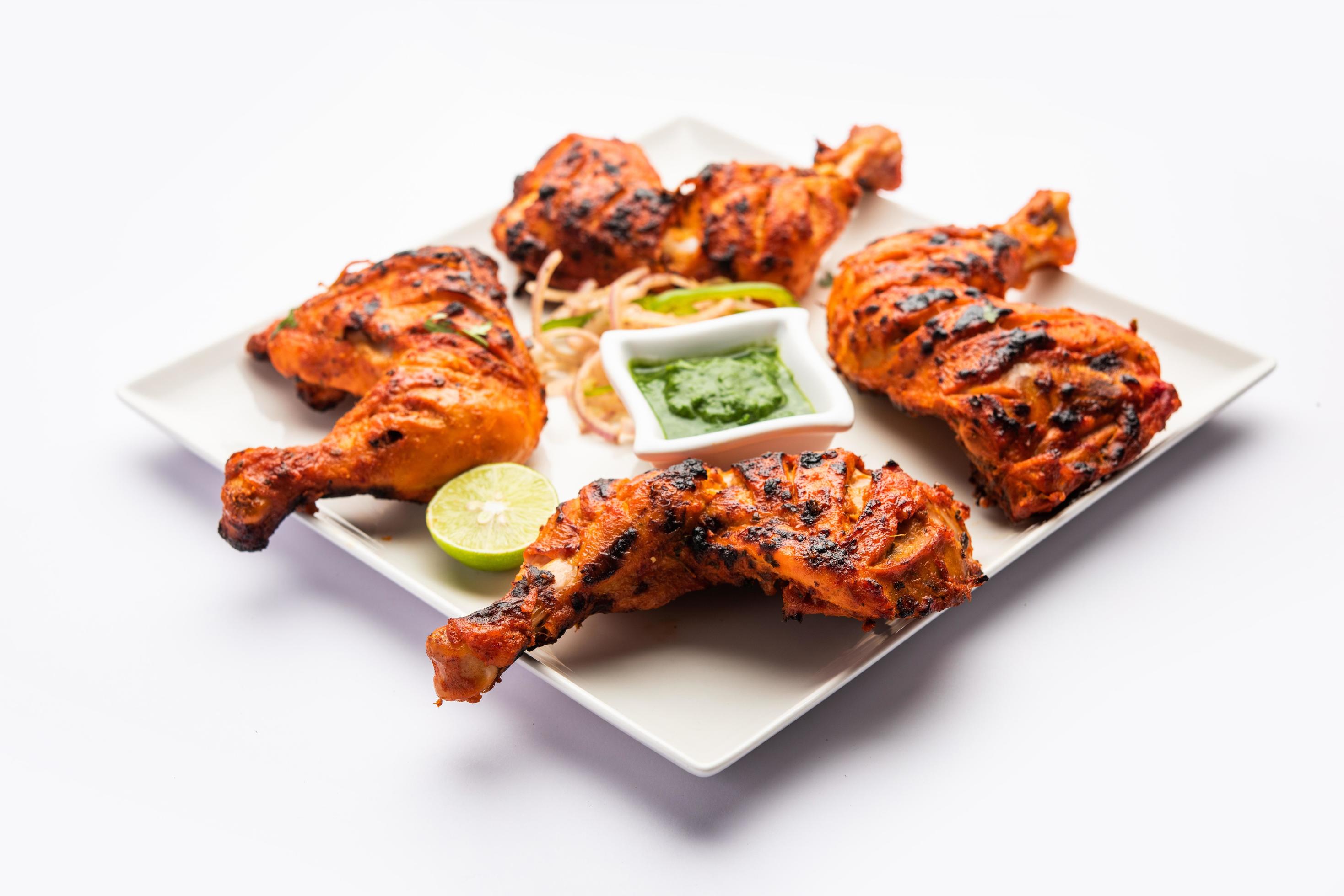 Tandoori Chicken is an Indian non vegetarian spicy food Stock Free