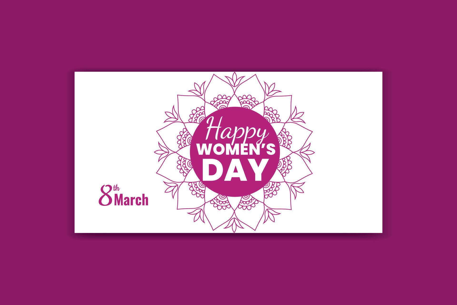 women’s day social media flower design template Stock Free