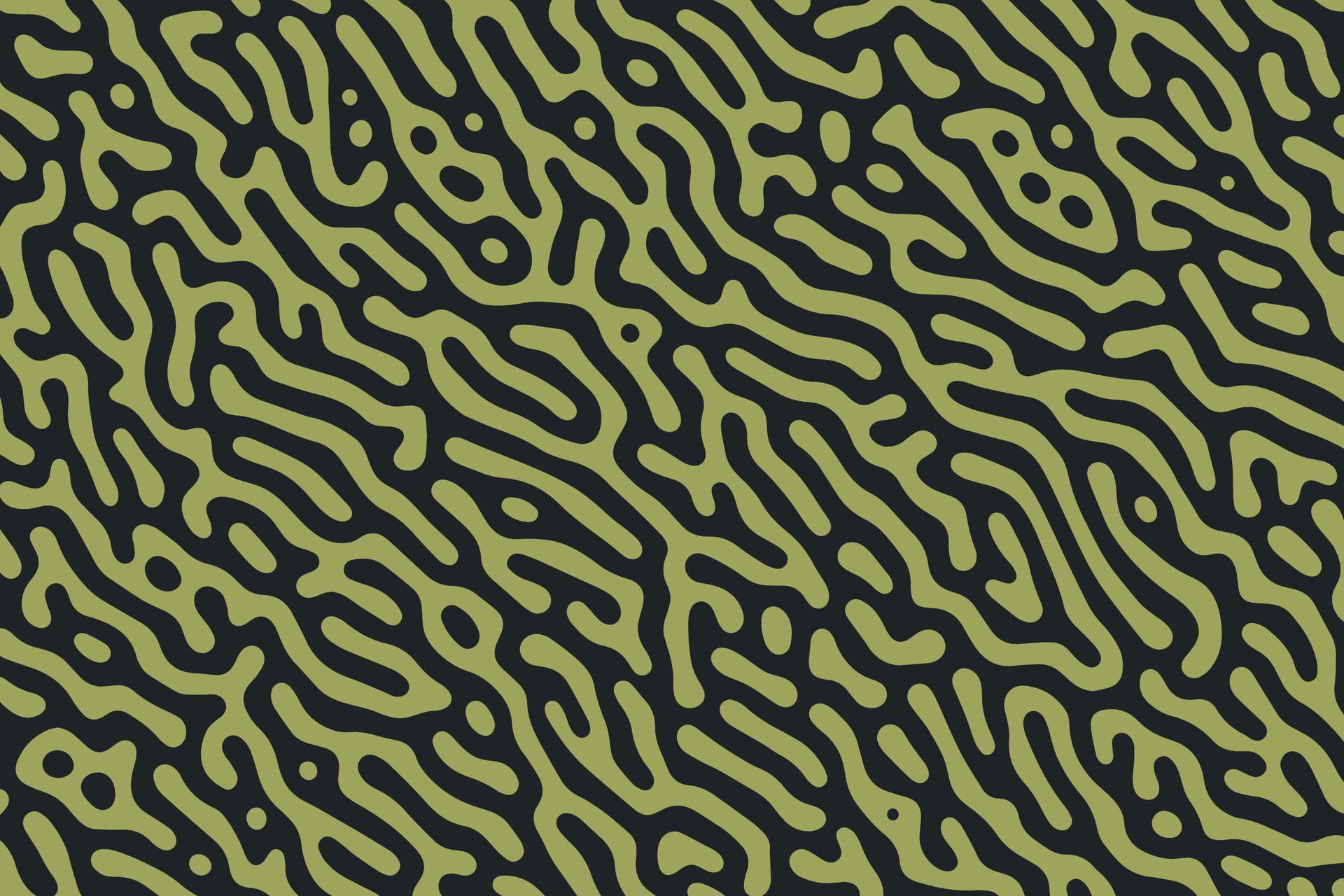 An abstract pattern with wavy, irregular lines creating a maze on a dark background, combining organic curves and geometric appeal Free Vector