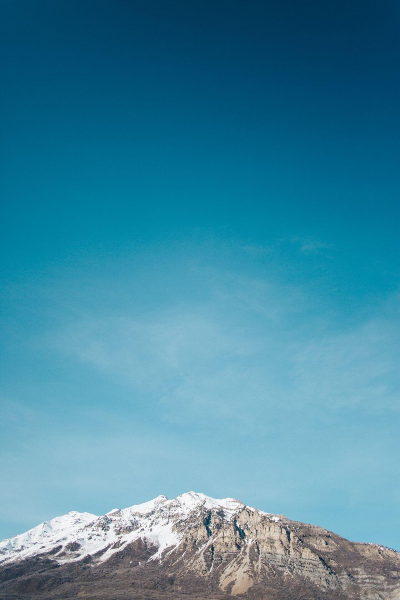 Mountain Landscape with Blue Sky Stock Free