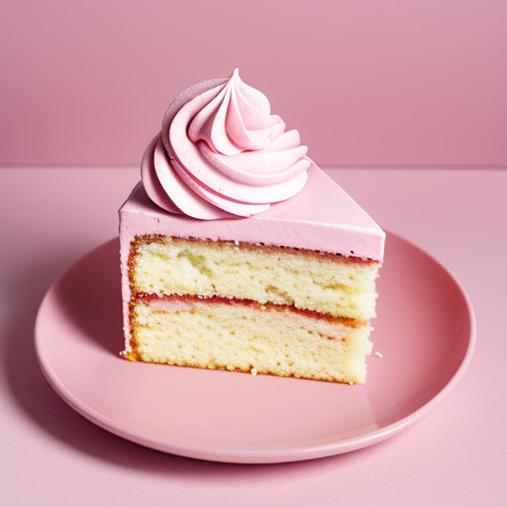 Background, pink vanillaccake plate by @ai_generated