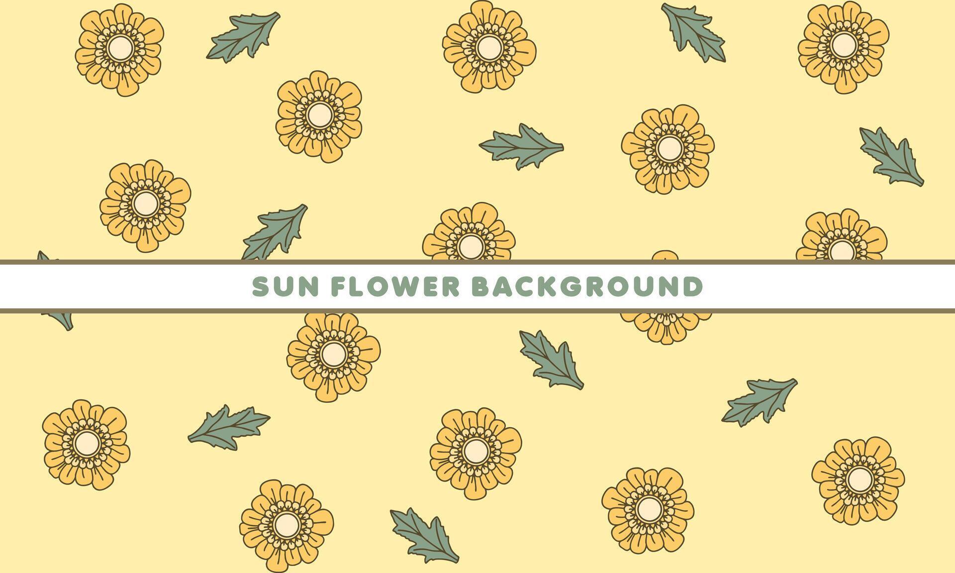 sun flower pattern vector background Stock Free