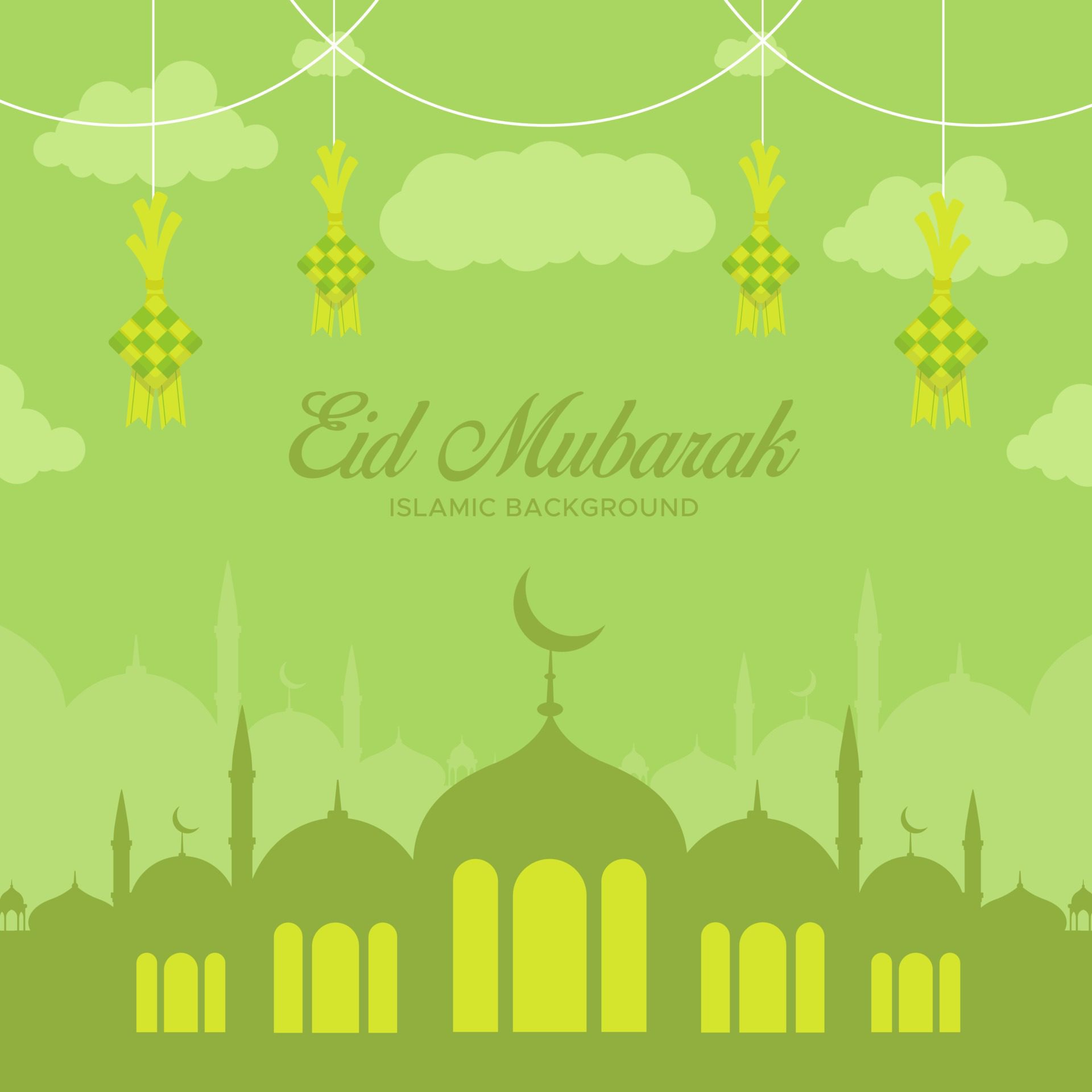 Stock Vector Eid Mubarak Background Free Vector