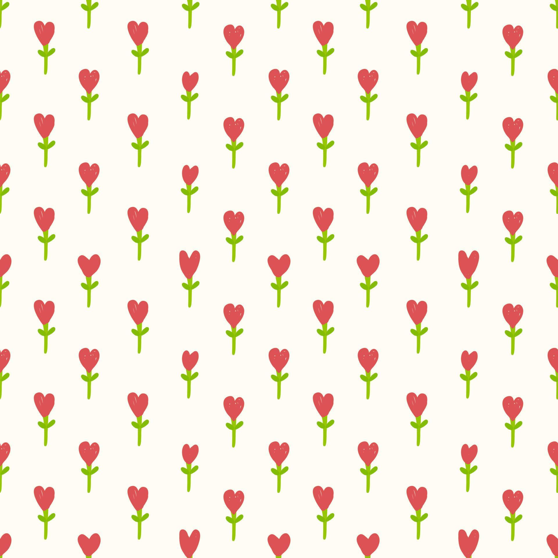 Seamless pattern with heart flowers. Patterns for decorating wrapping paper. Valentines Day. Stock Free and Free SVG