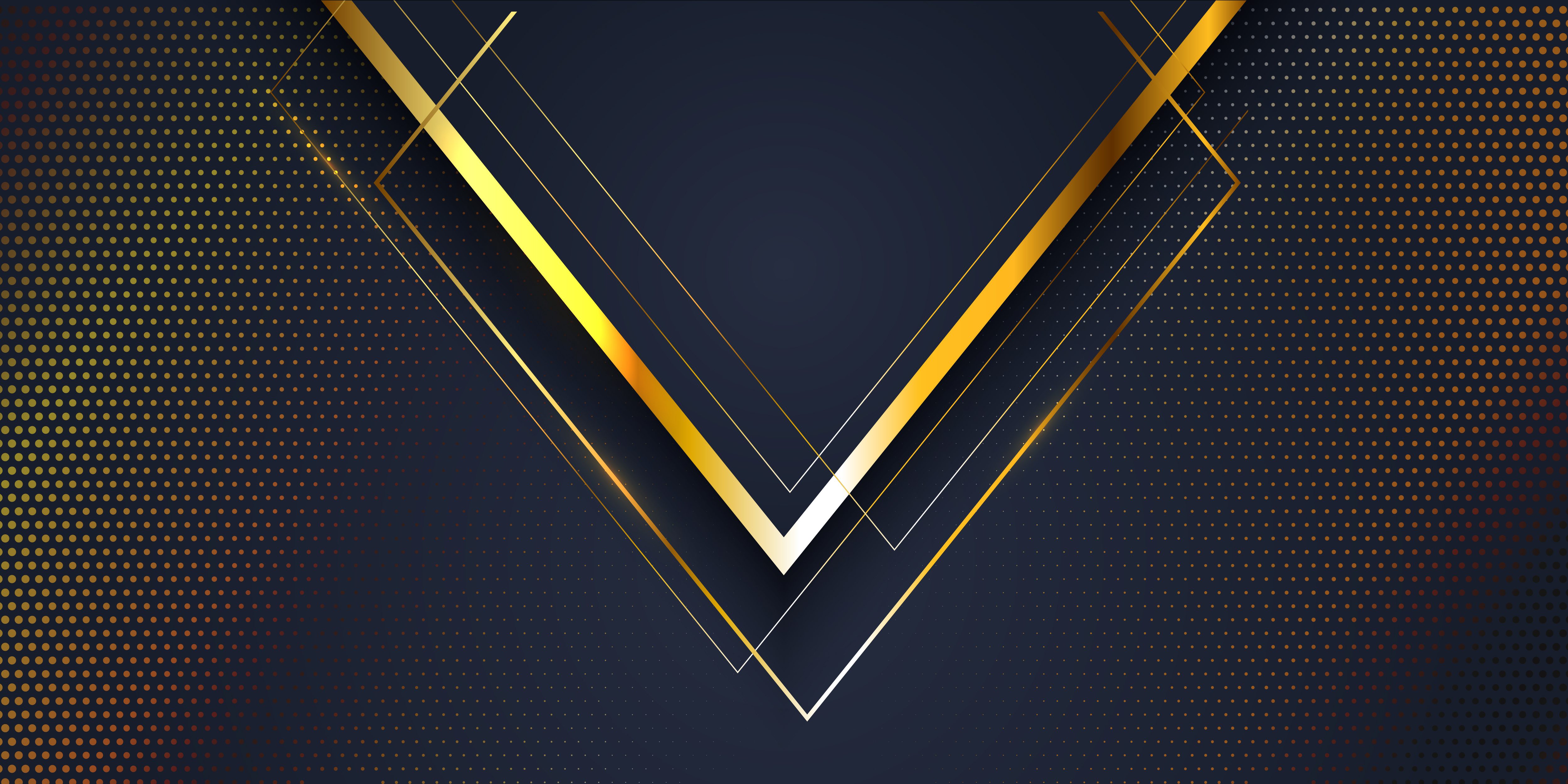 Abstract banner background with gold and blue modern design Free Vector