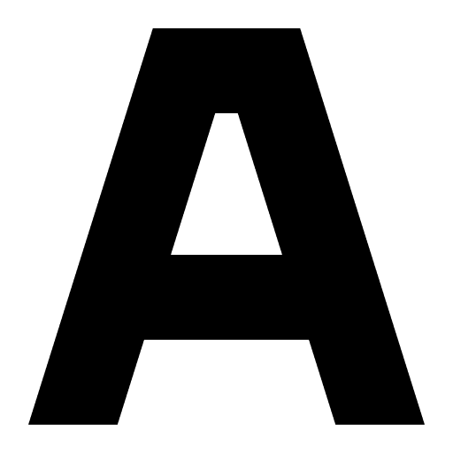 Letter, a, alphabet icon