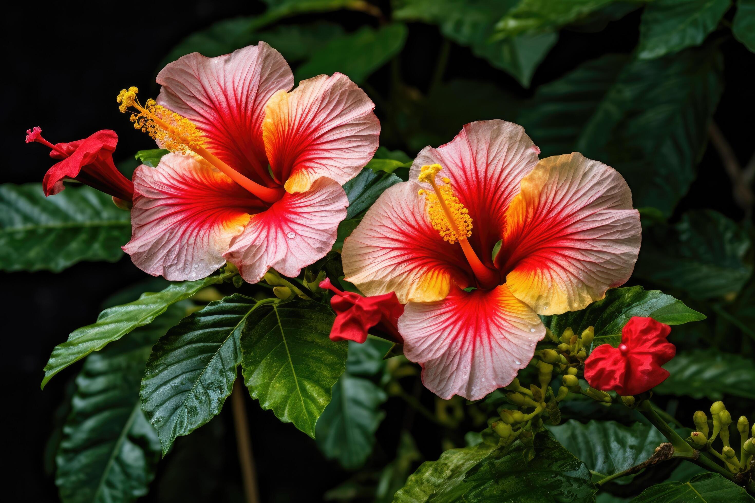 Hibiscus flower. Illustration Stock Free