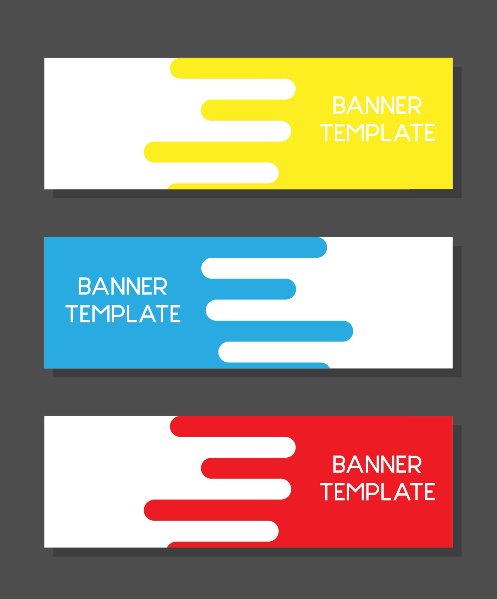 Modern abstract colorful banners template set with flat design vector illustration Free Vector