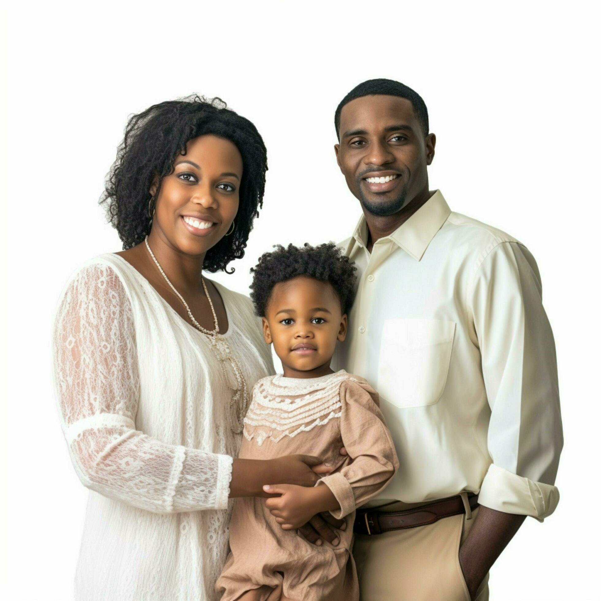 african american family with transparent background high Stock Free