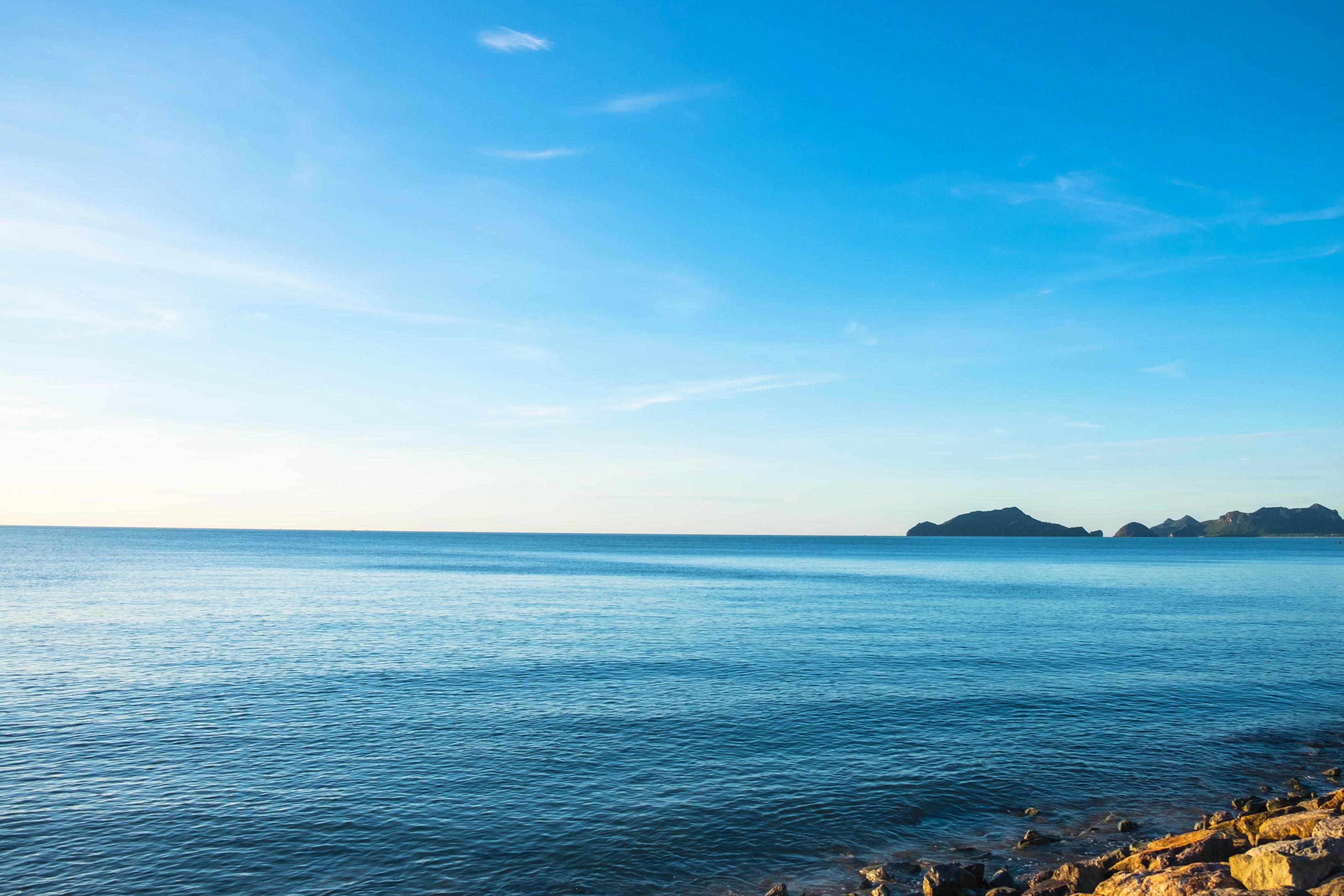 The sky and the sea in the summer Stock Free