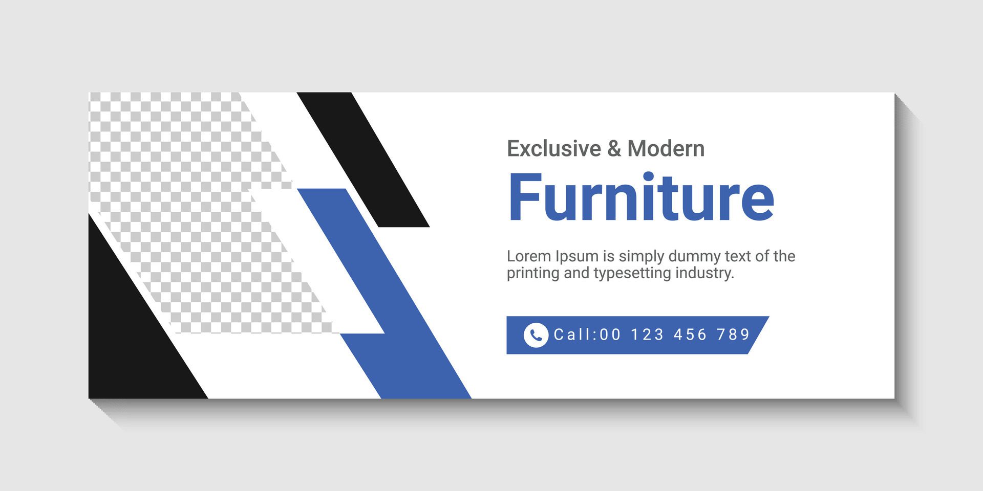 free social media furniture web banner design template Free Vector