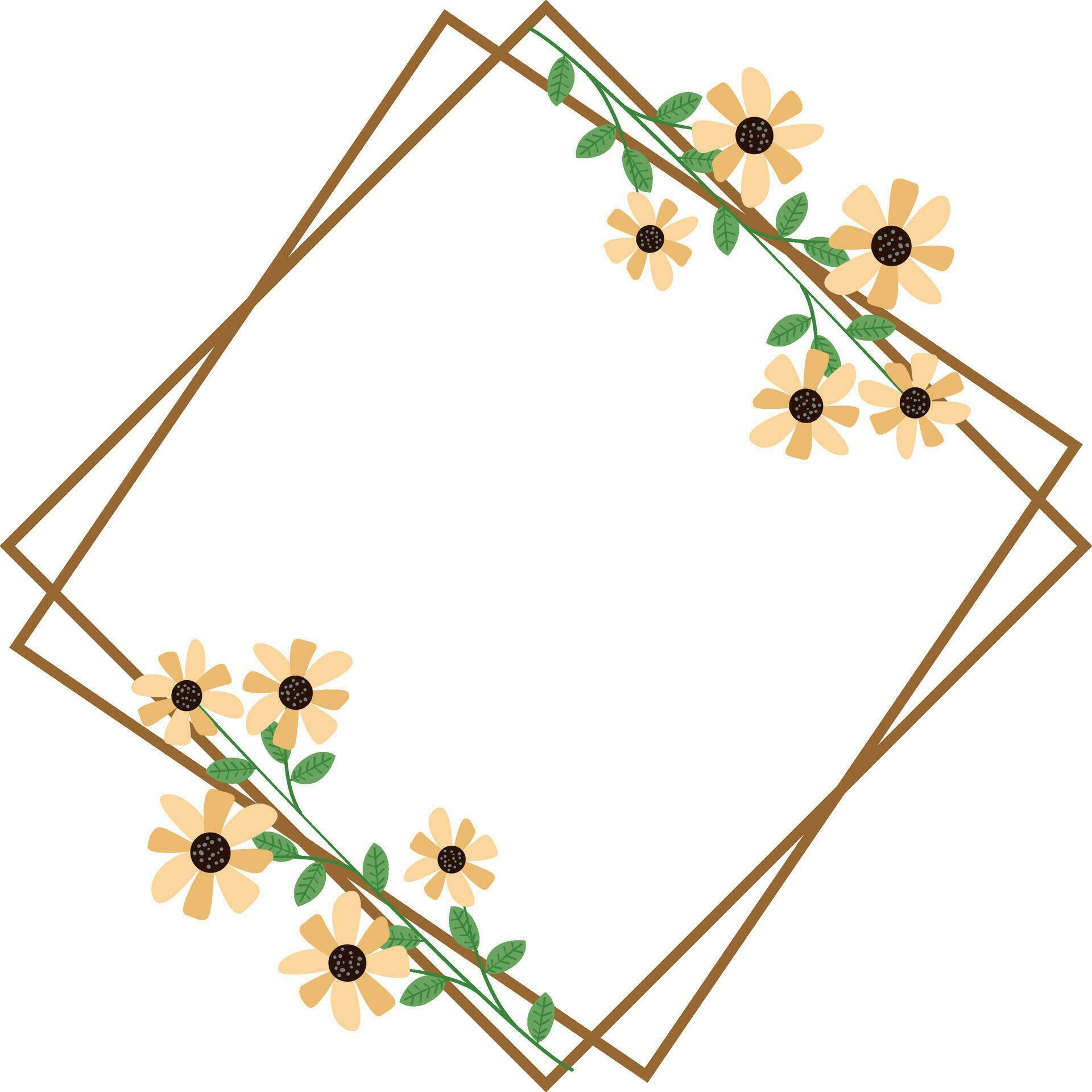 wild flower frames, for decorating invitations, greeting cards, other designs Stock Free